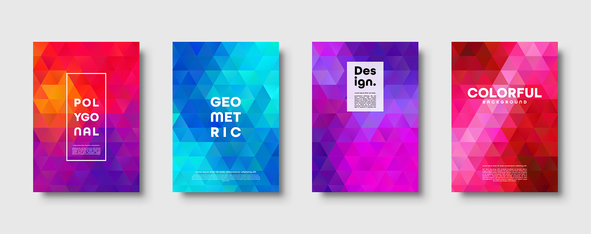 triangle polygonal abstract background. colorful gradient design