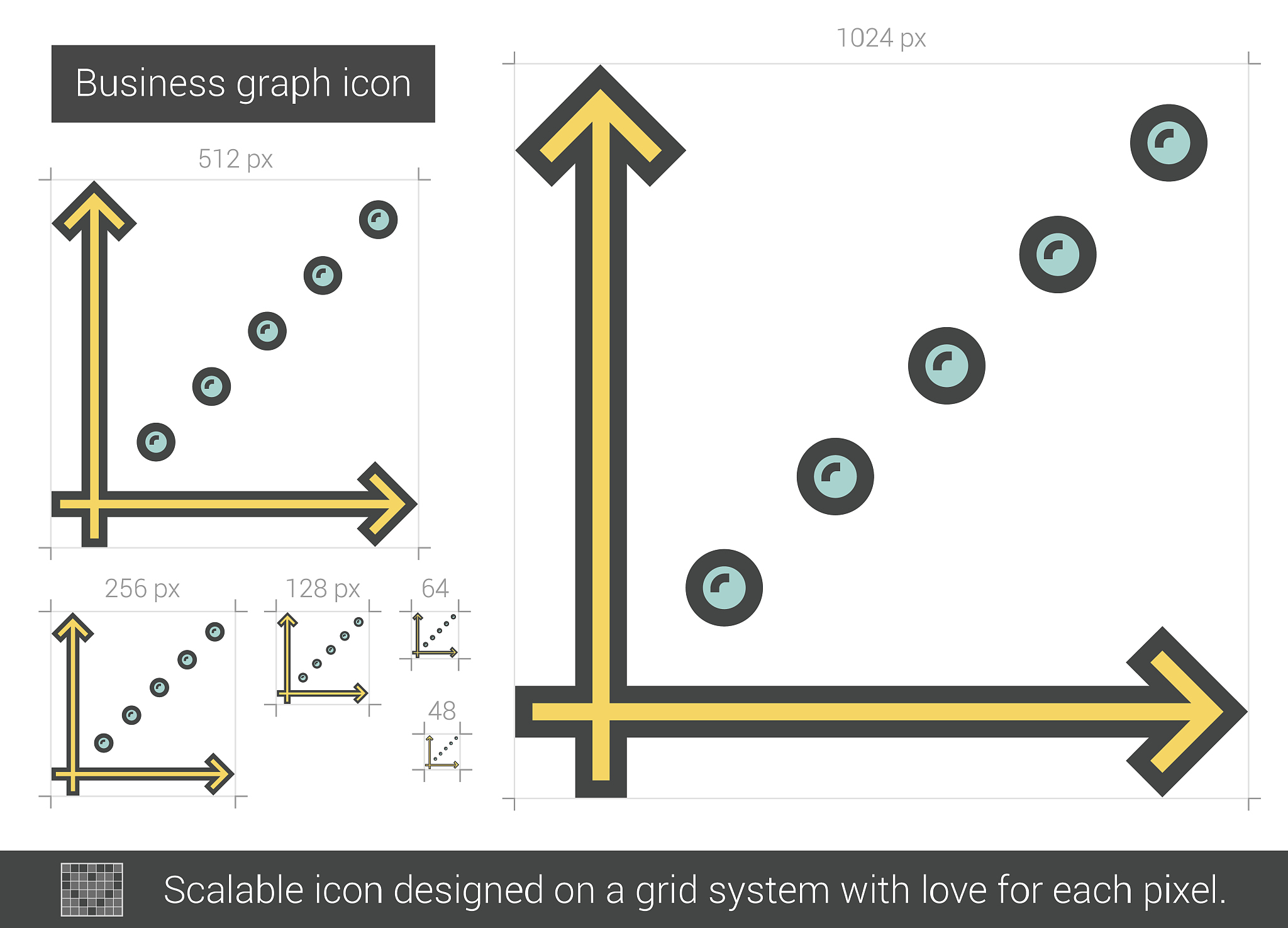 business graph line icon
