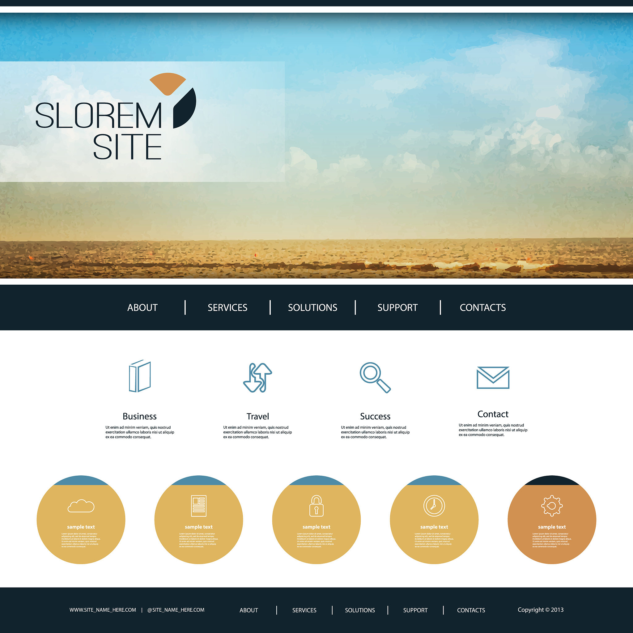 one page website template