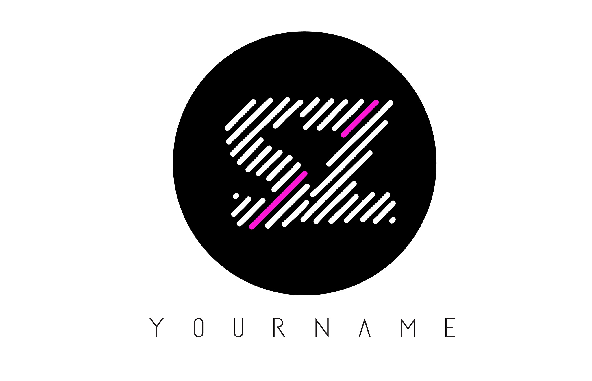 sz letter logo design with white lines and black