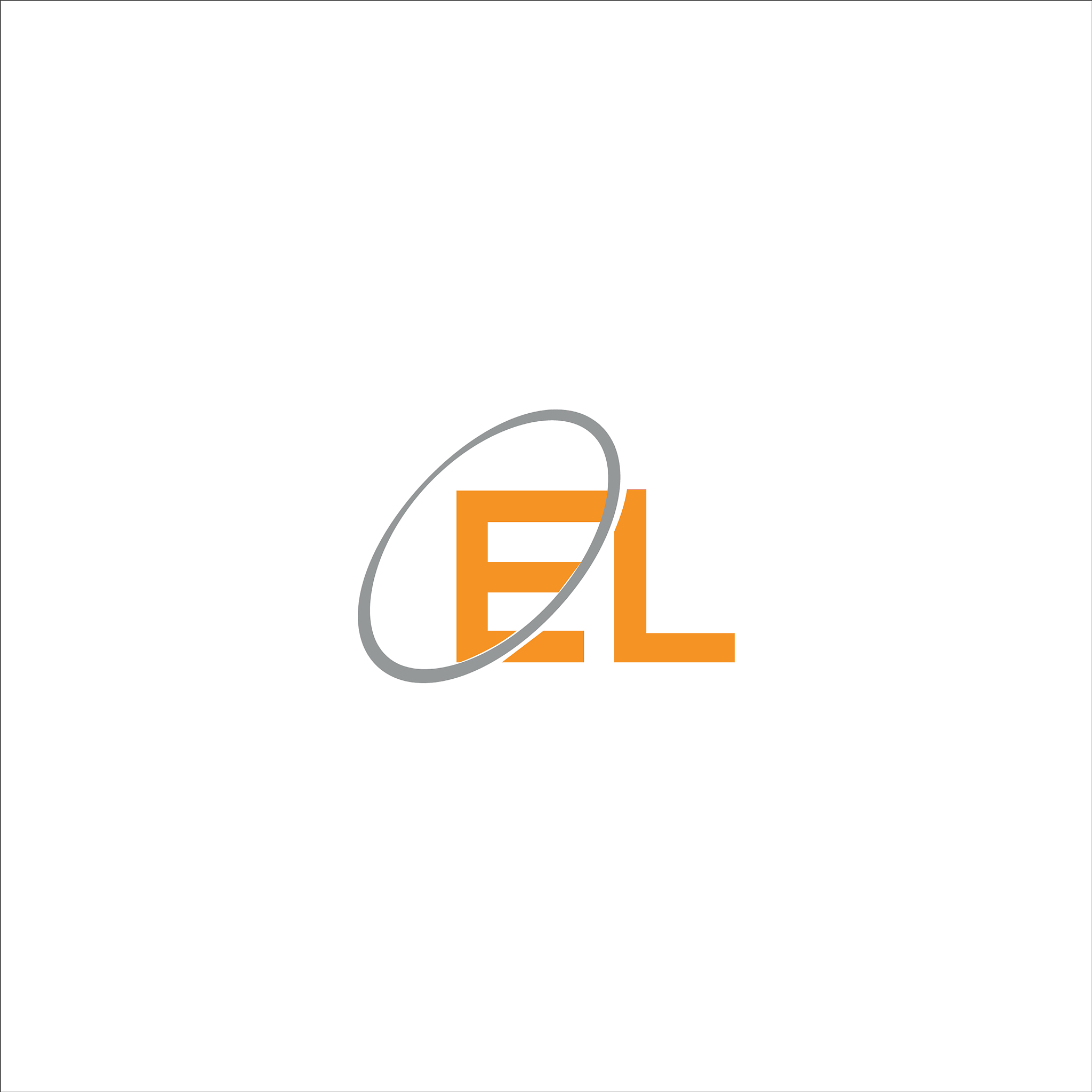 initial letter el or le logo design template