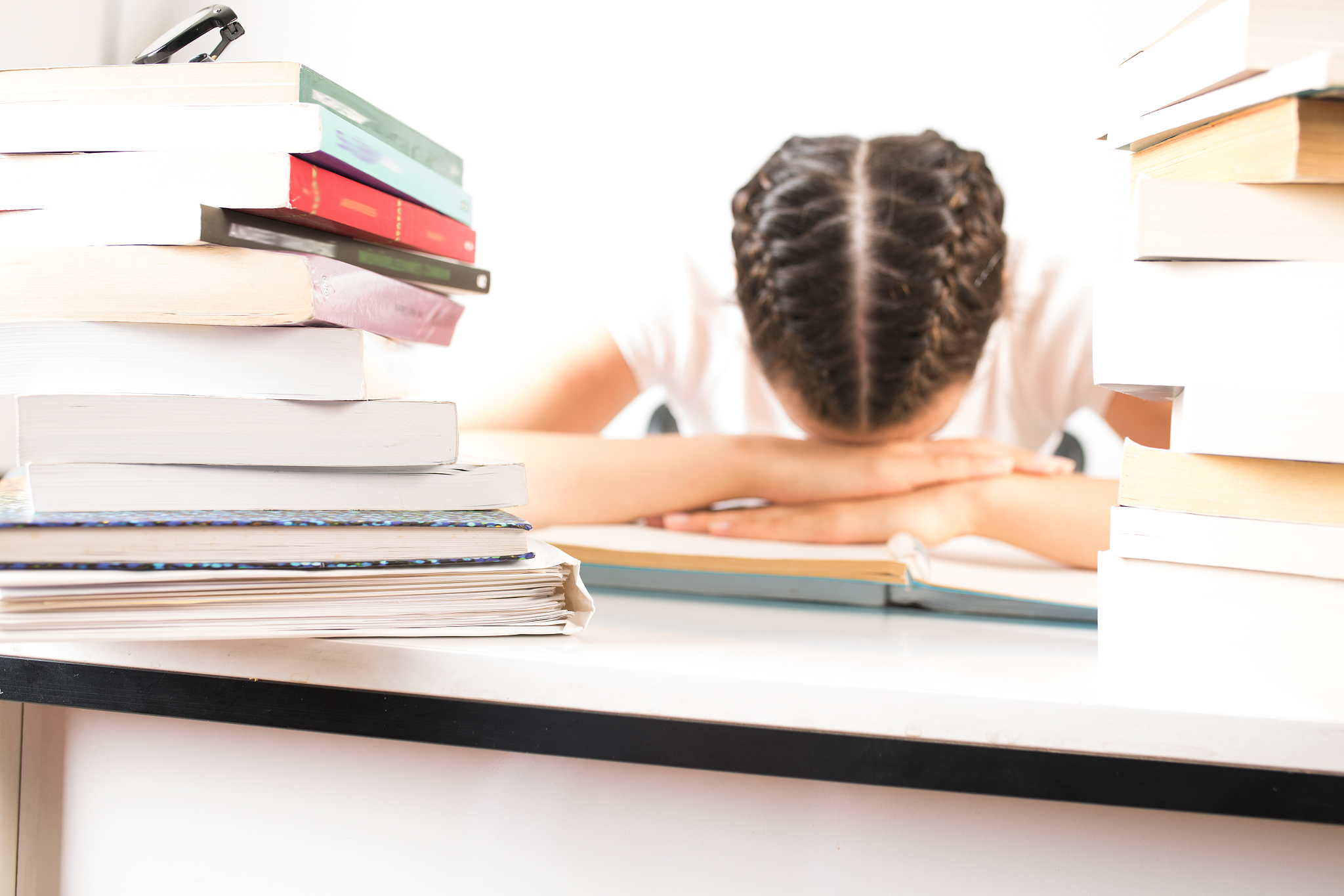 smart student is in studio