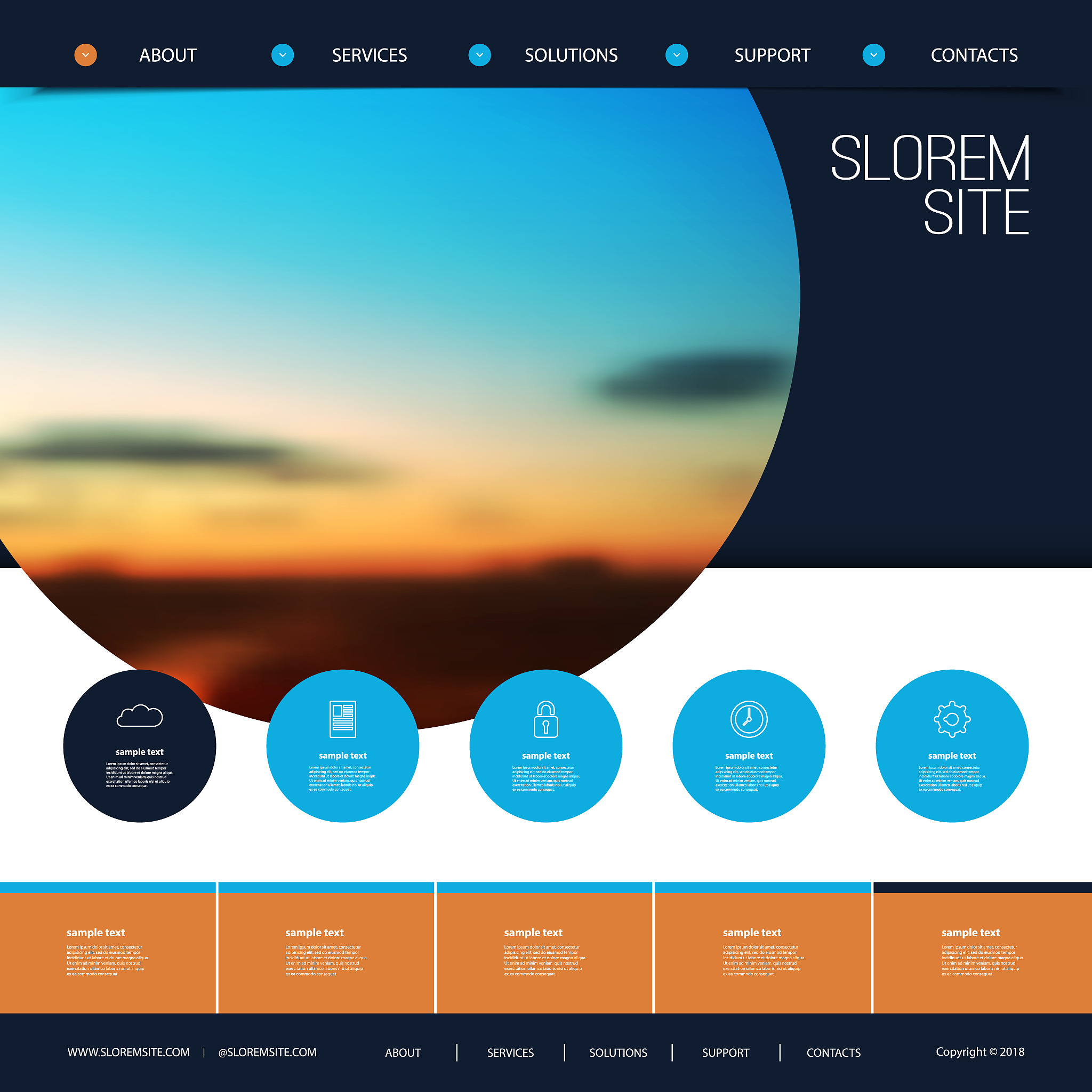 one page website template