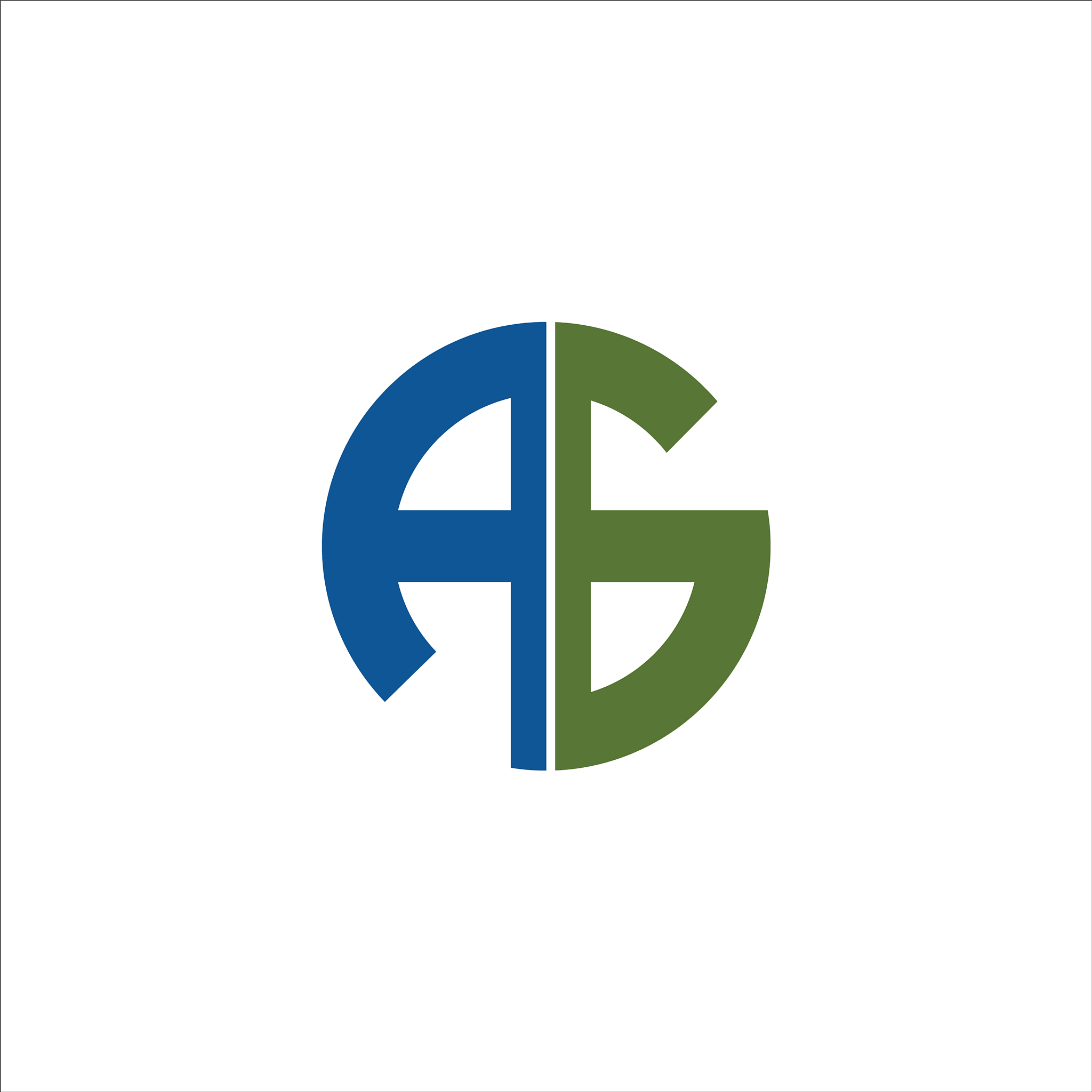 initial letter ag or ga logo design template