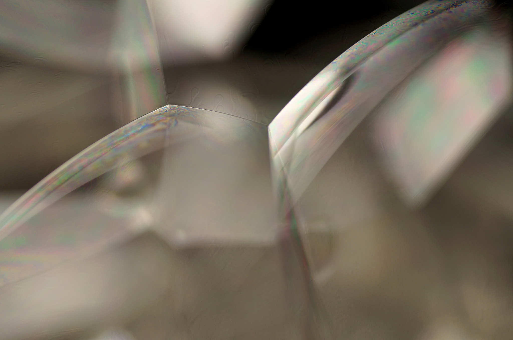 extrem macro of the surface bubble soap