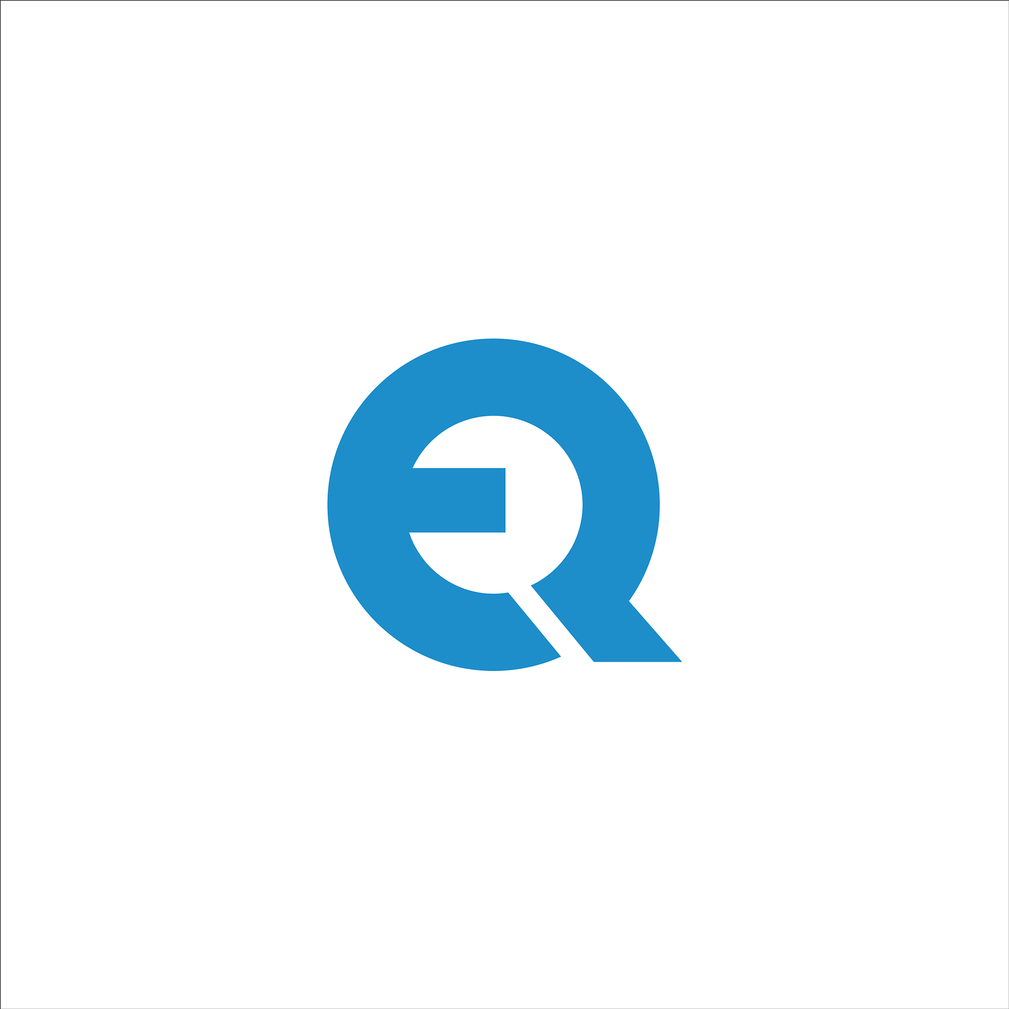 initial letter eq or qe logo design template