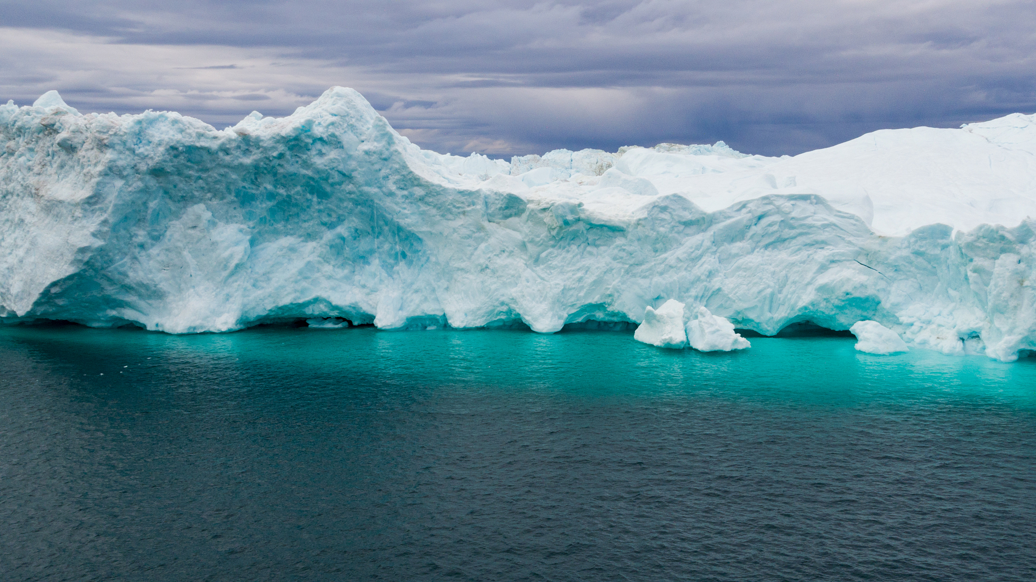 iceberg from glacier in arctic nature landscape on greenland - a