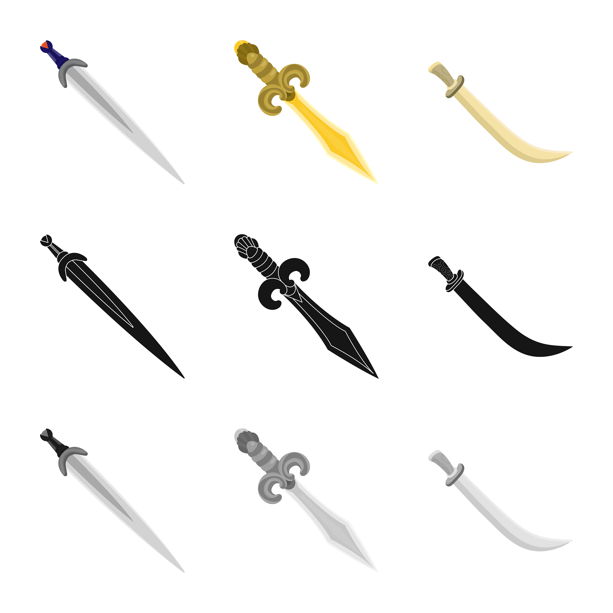 isolated object game and armor logo collection