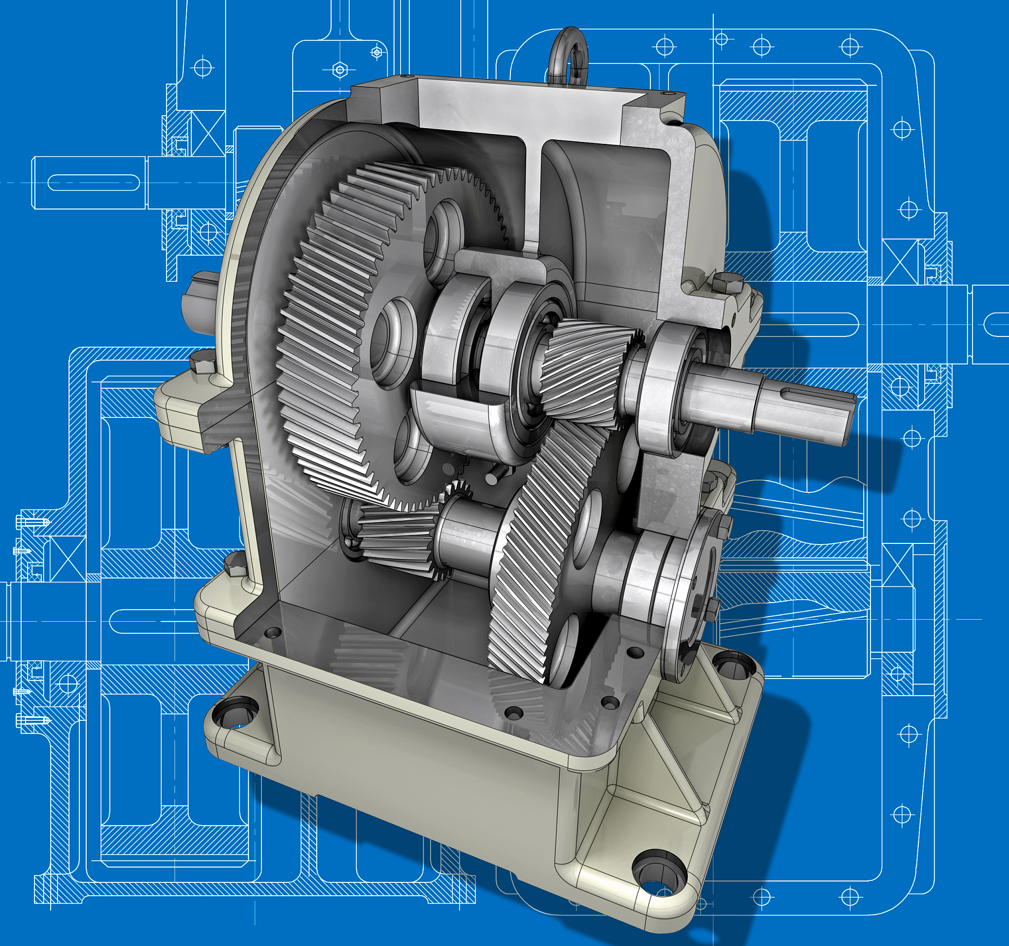 描述锥齿轮换向机构
