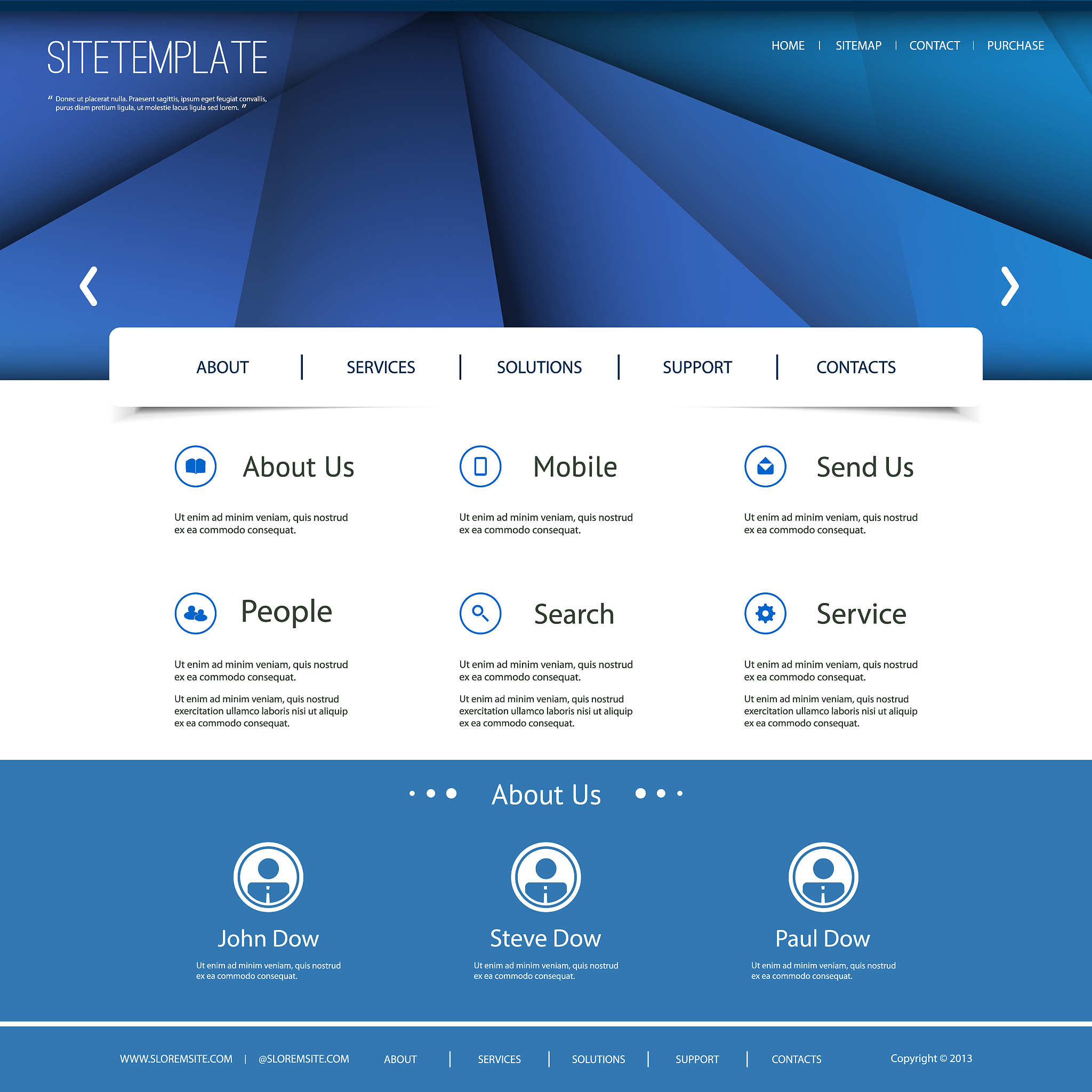 one page website template