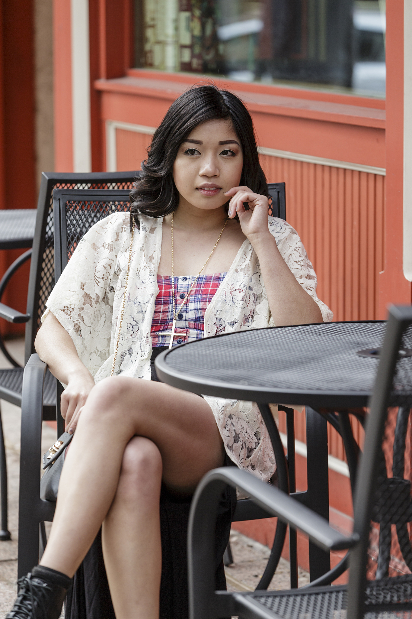 asian woman in lifestyle locations