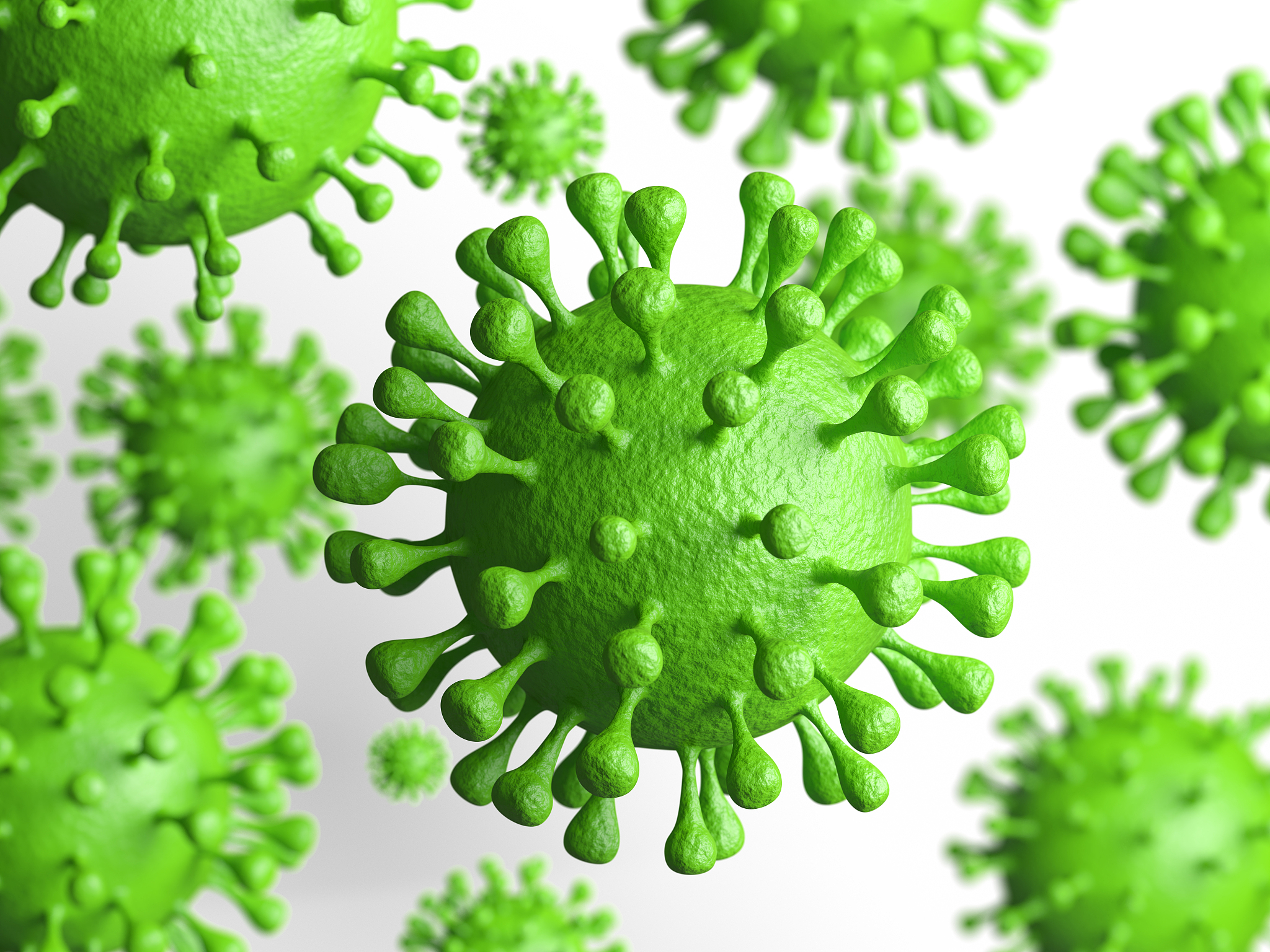 coronavirus 2019 concept of a pandemic. virus close up.