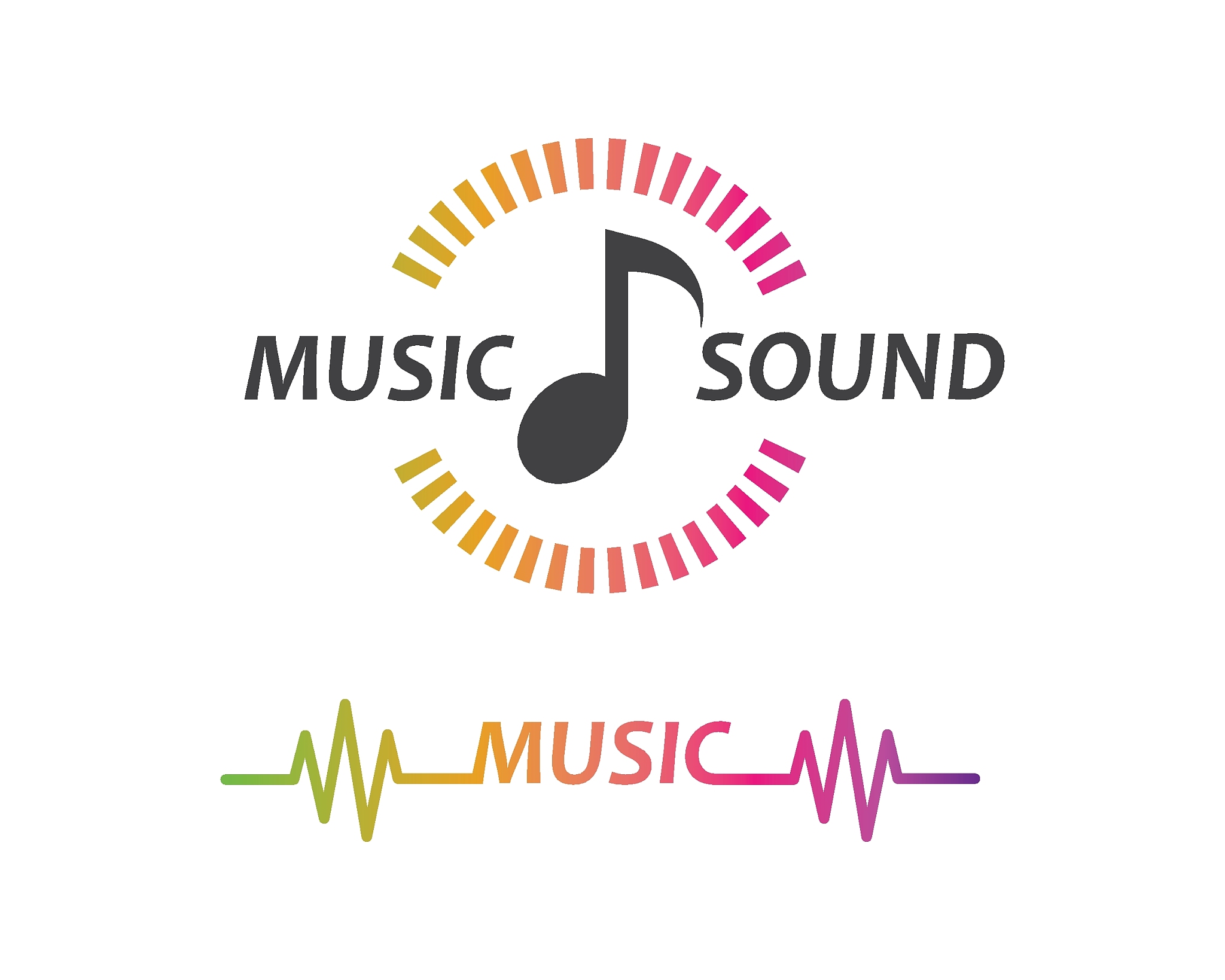 sound wave,pulse line,equaizer and sound effect ilustration logo
