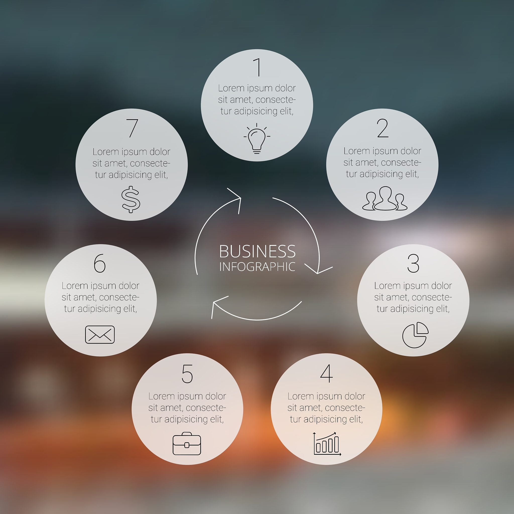 circle infographic diagram graph presentation