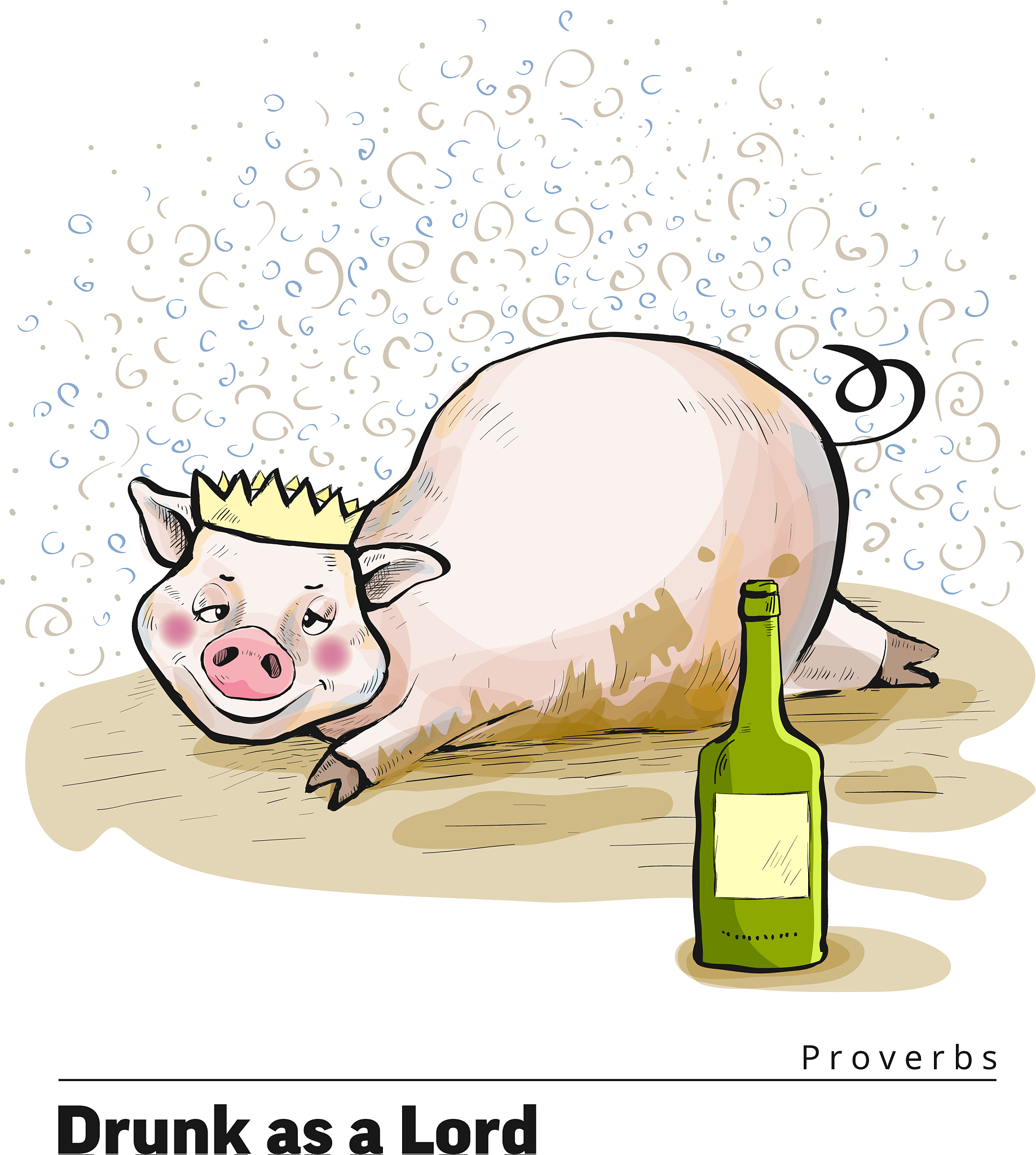 a series of postcards with a piglet proverbs and