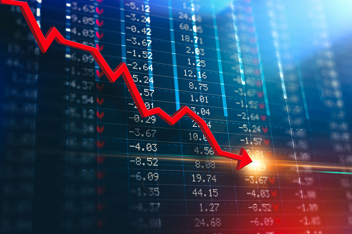 金融和经济显示的货币和交易所股票图表