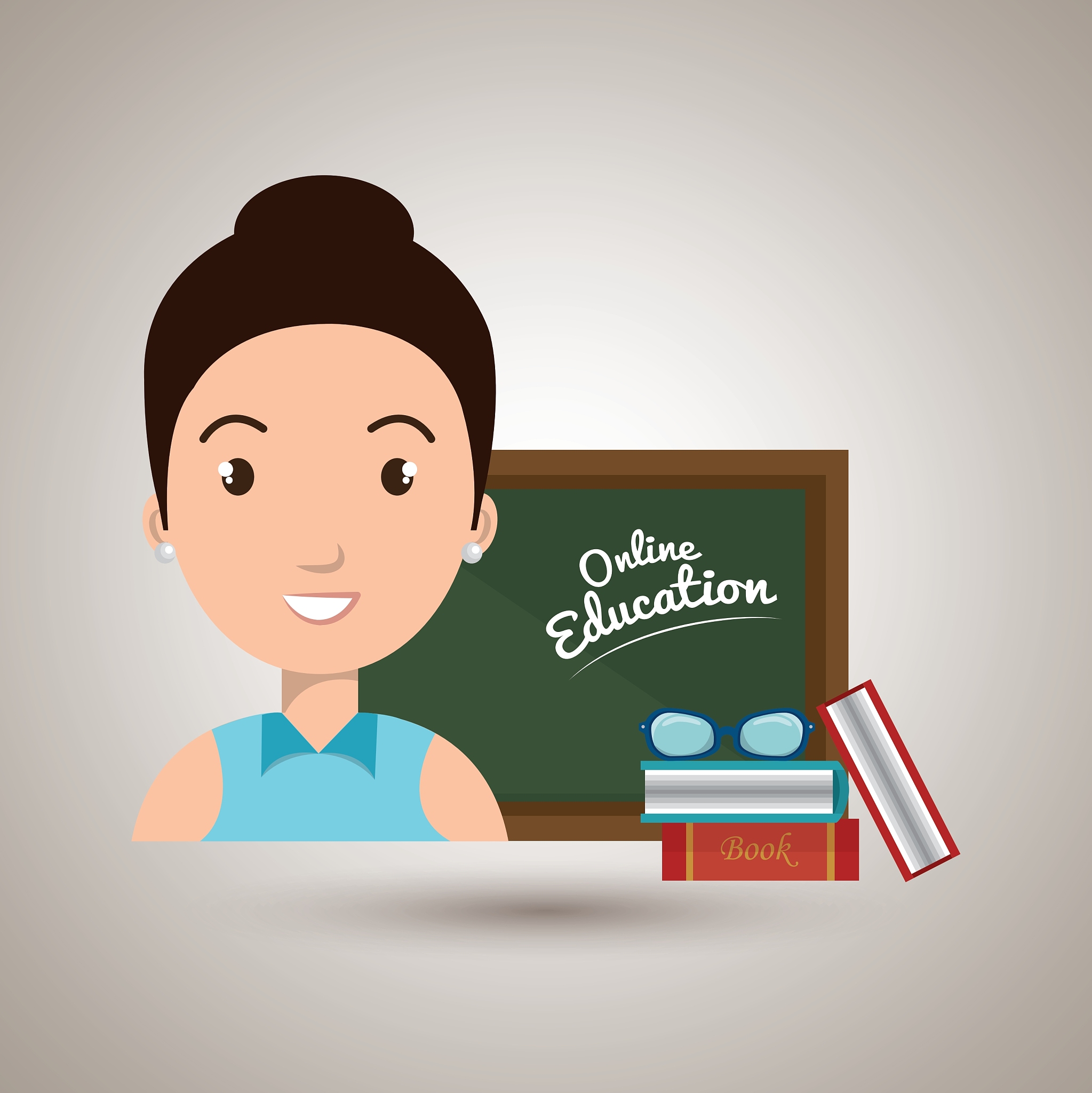 woman student online education