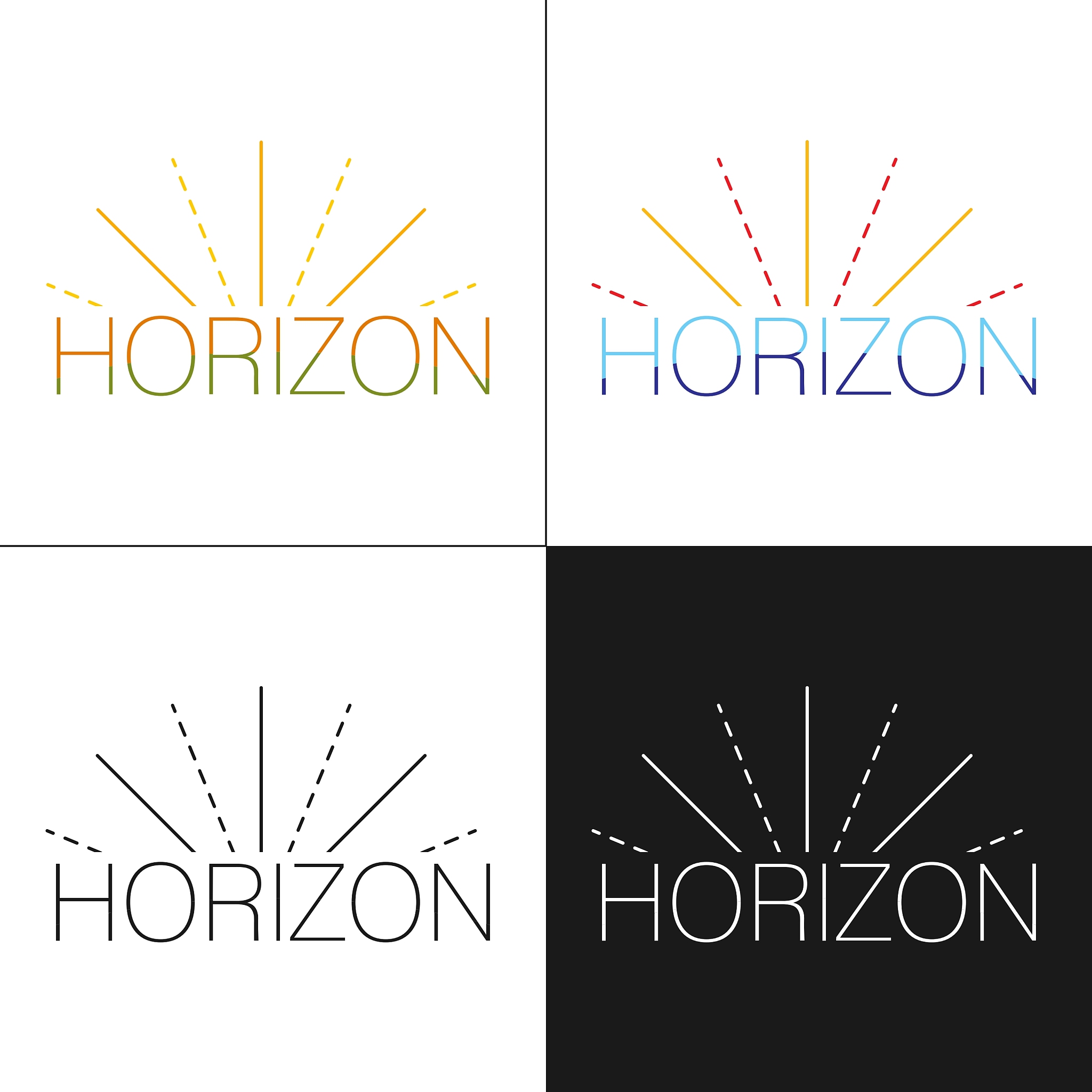 abstract horizon logo template
