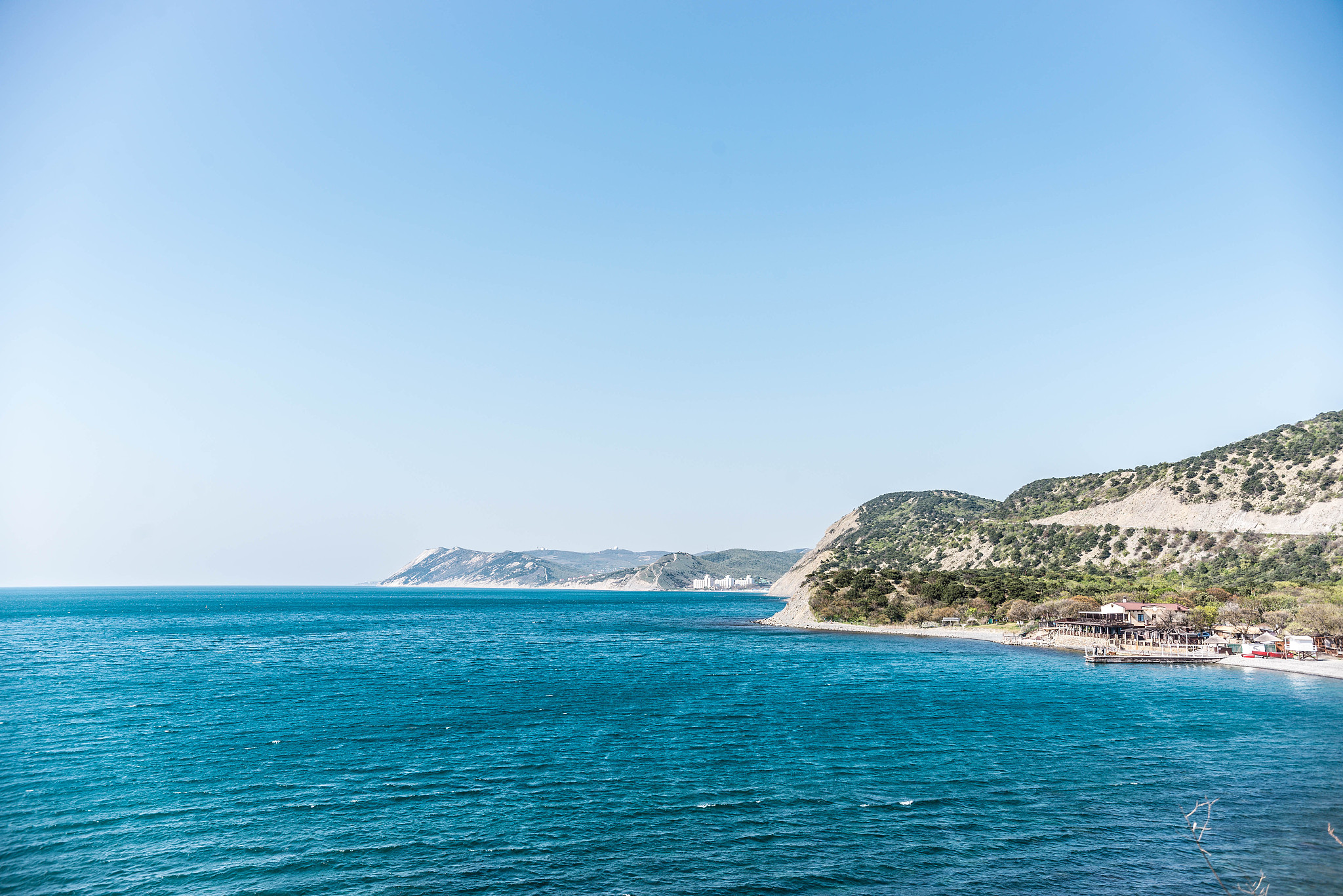 the seaside in the summer