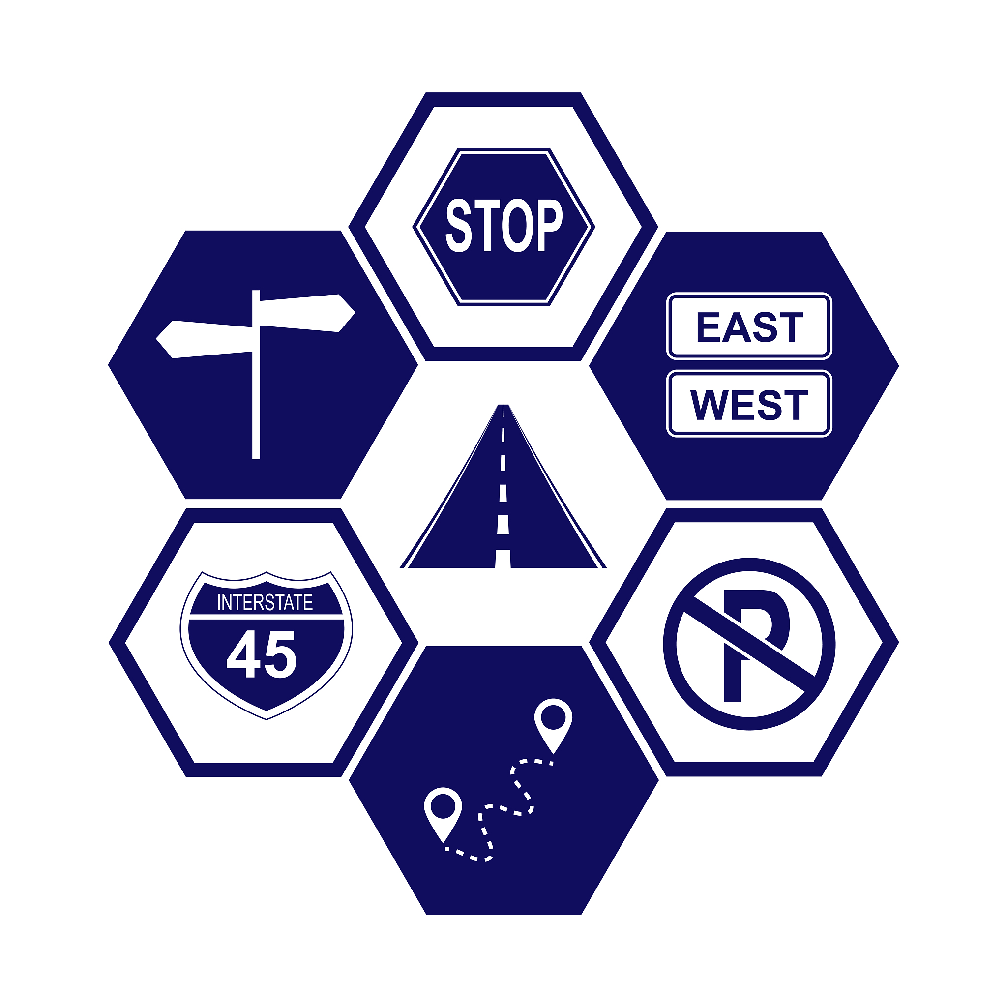 set of road signs. vector icon.