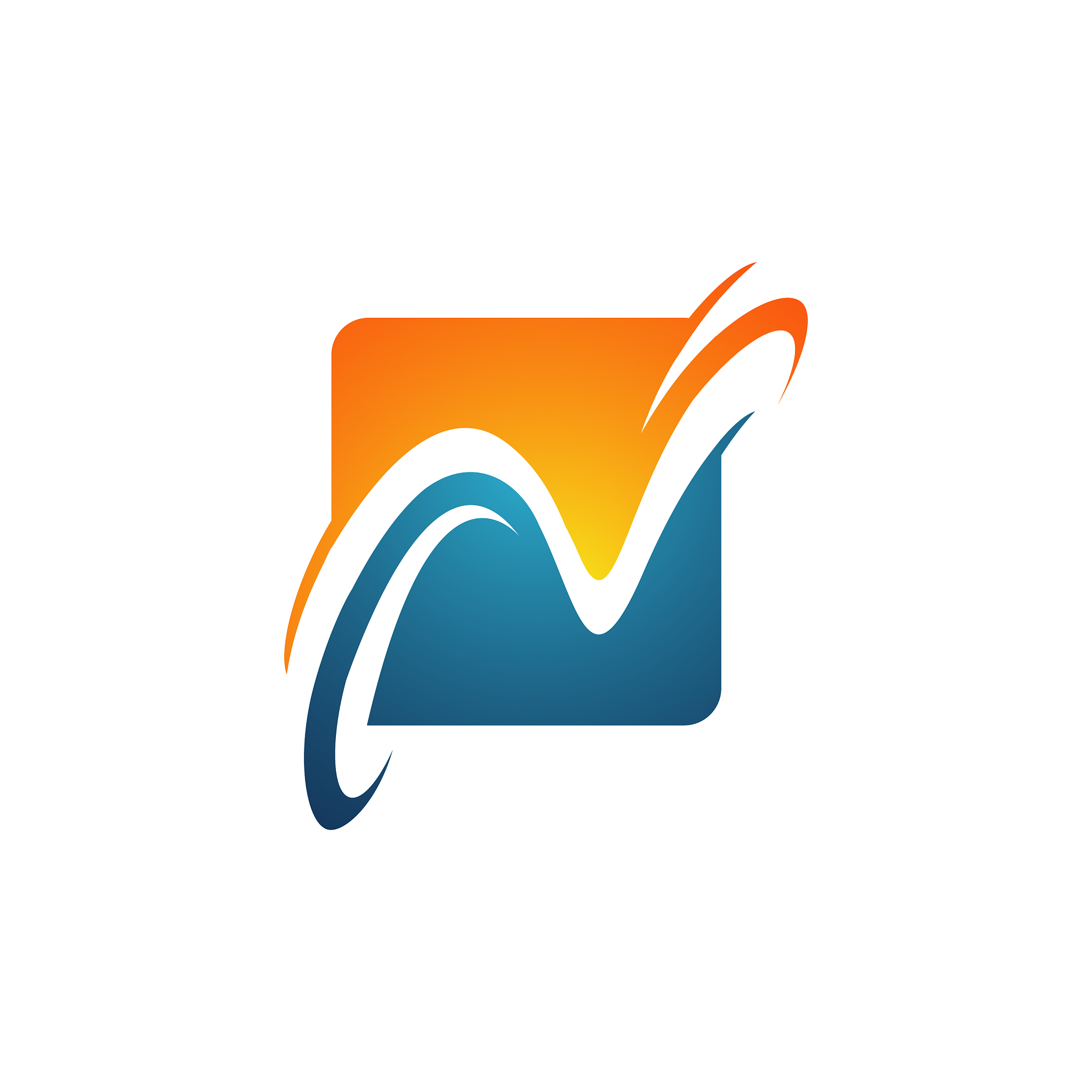 modern creative letter n logo design sign