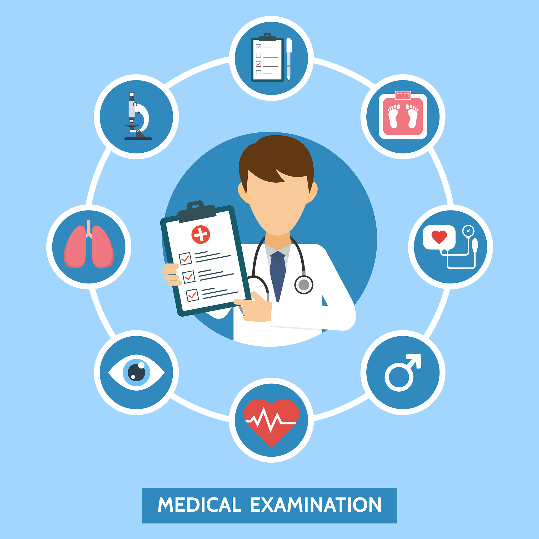 health care services concept with infographics