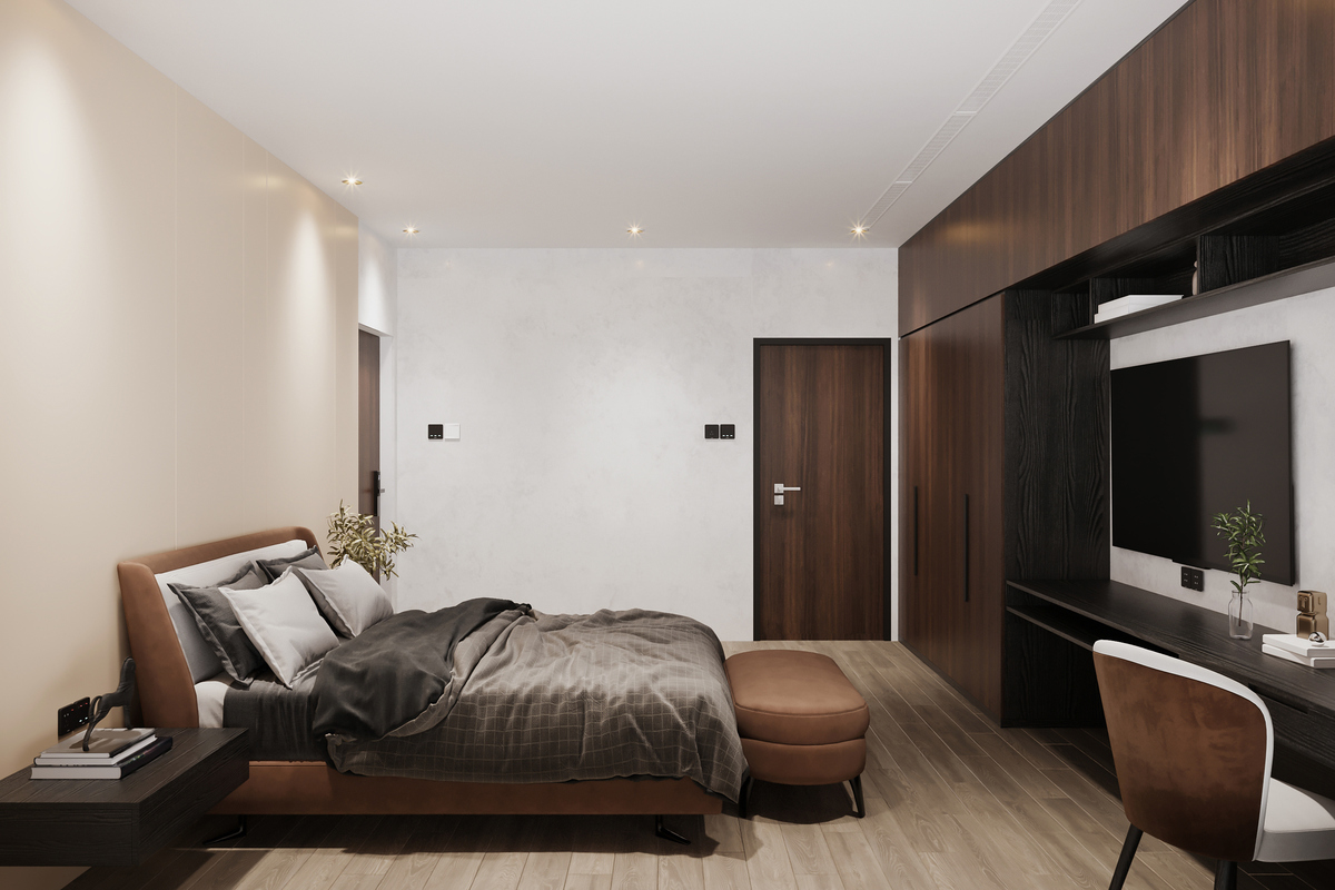 Generate Interior Design Render Prompts: Bedroom with Cozy Modern Style