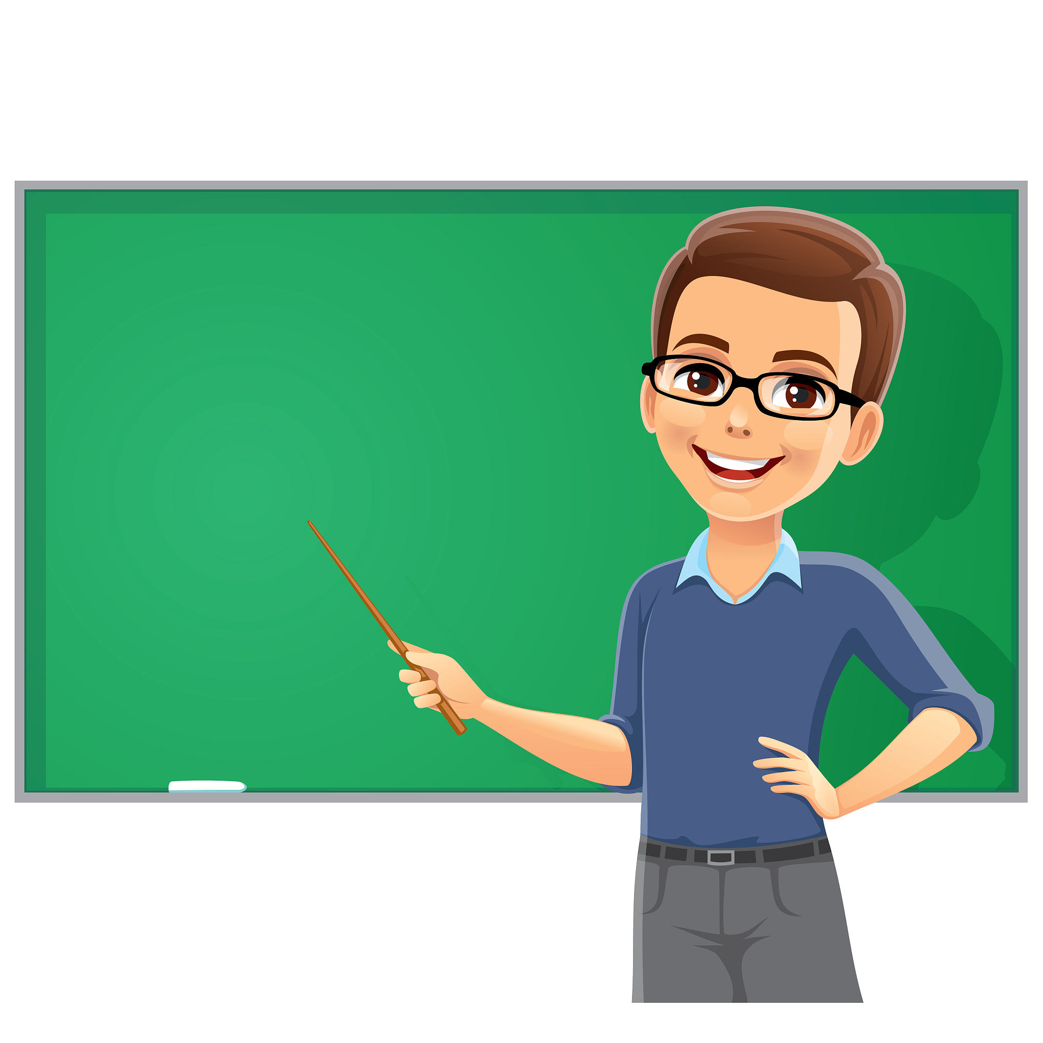 teacher man with a pointer