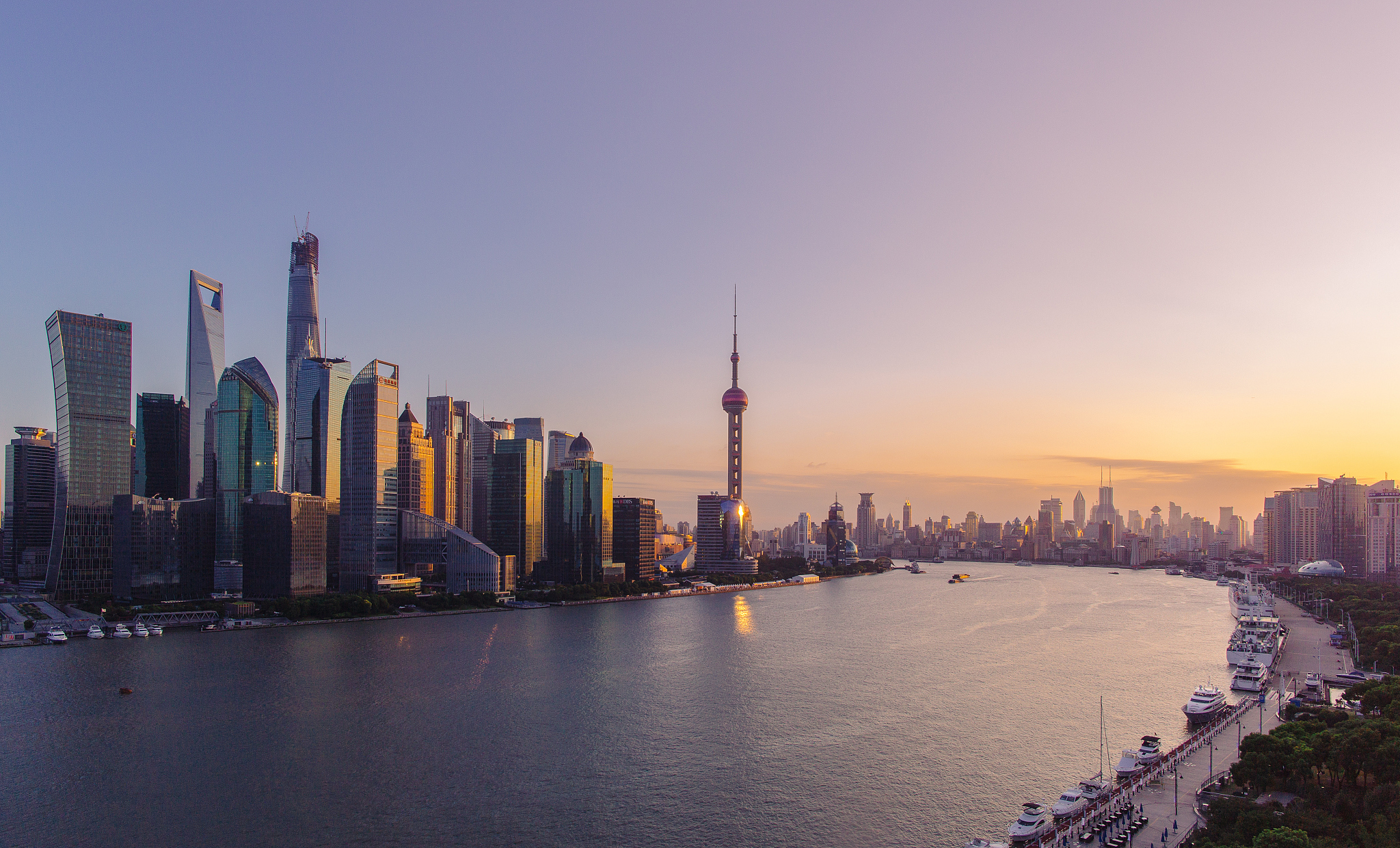 the city with golden light