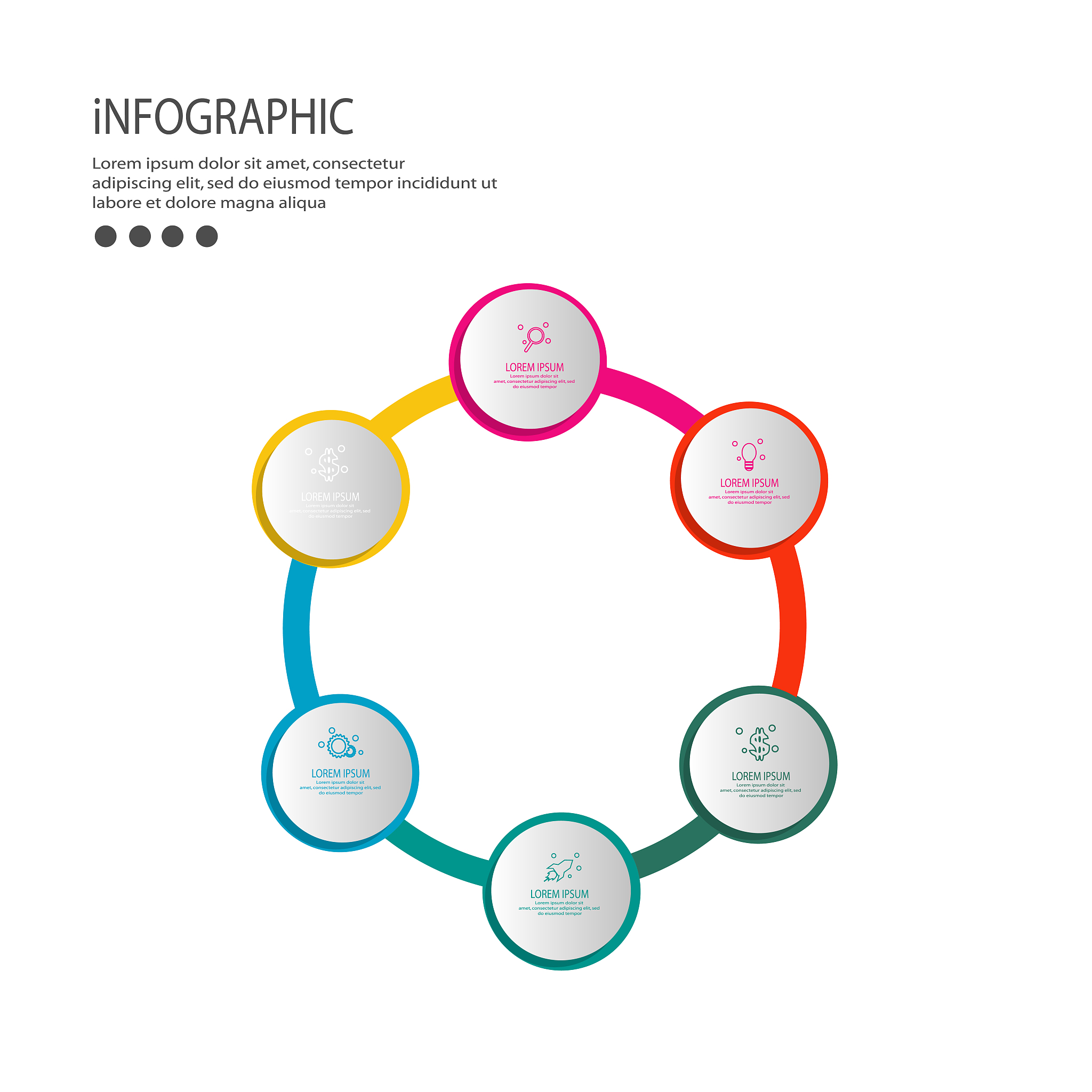 circular arrows for infographics. chart, graph, diagram vector t