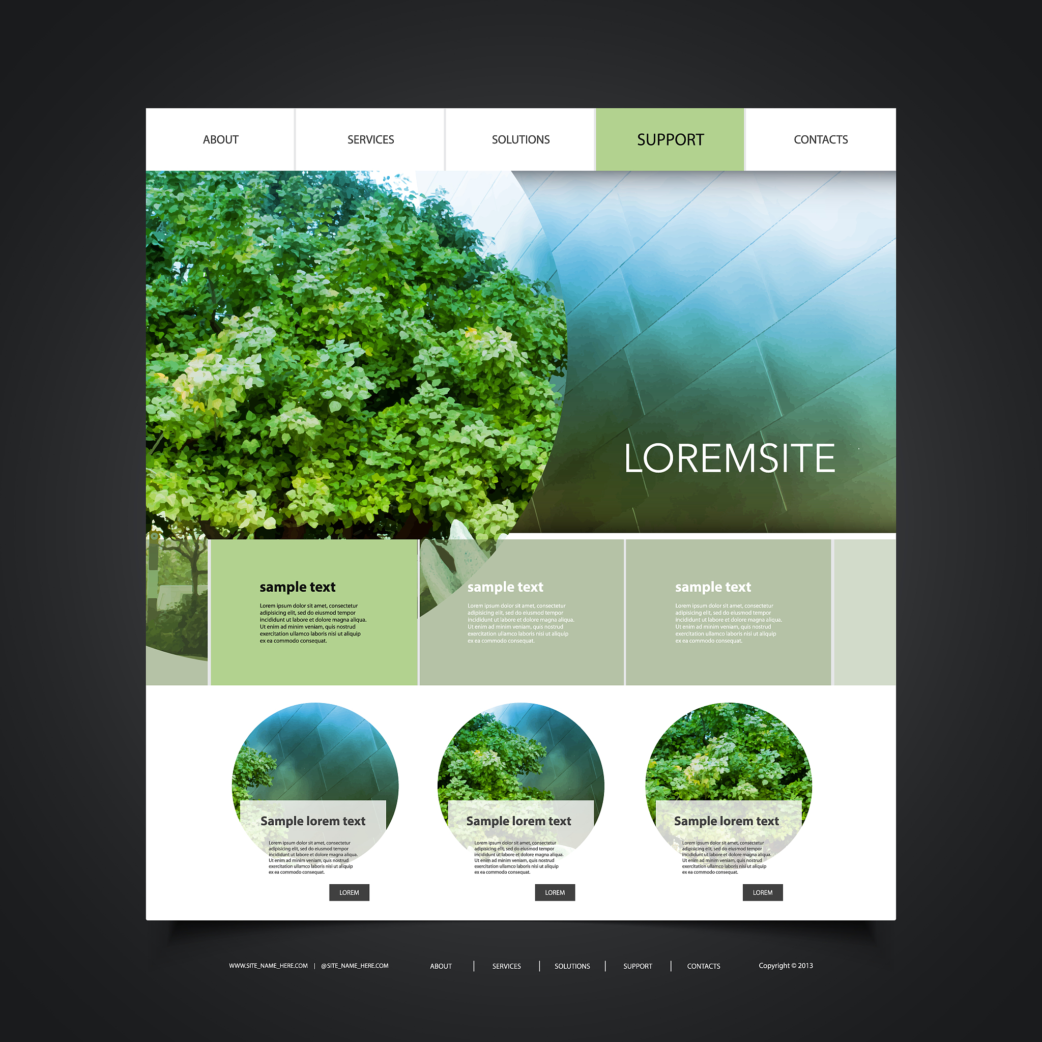one page website template