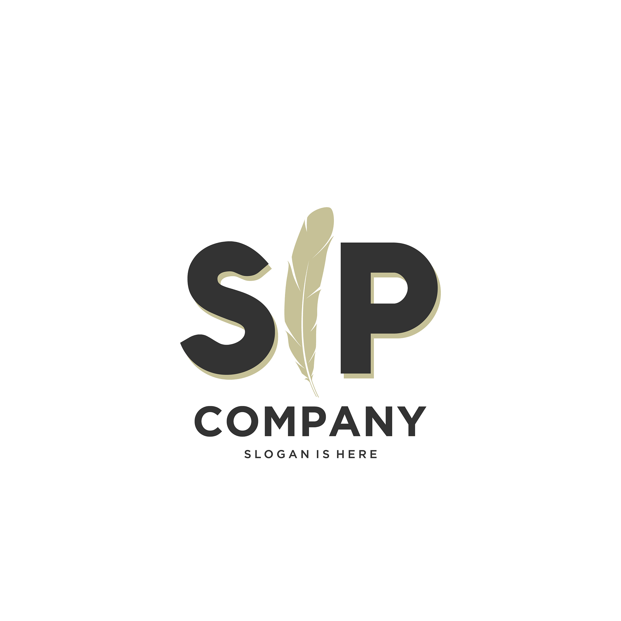 initial sp letter unique attractive creative