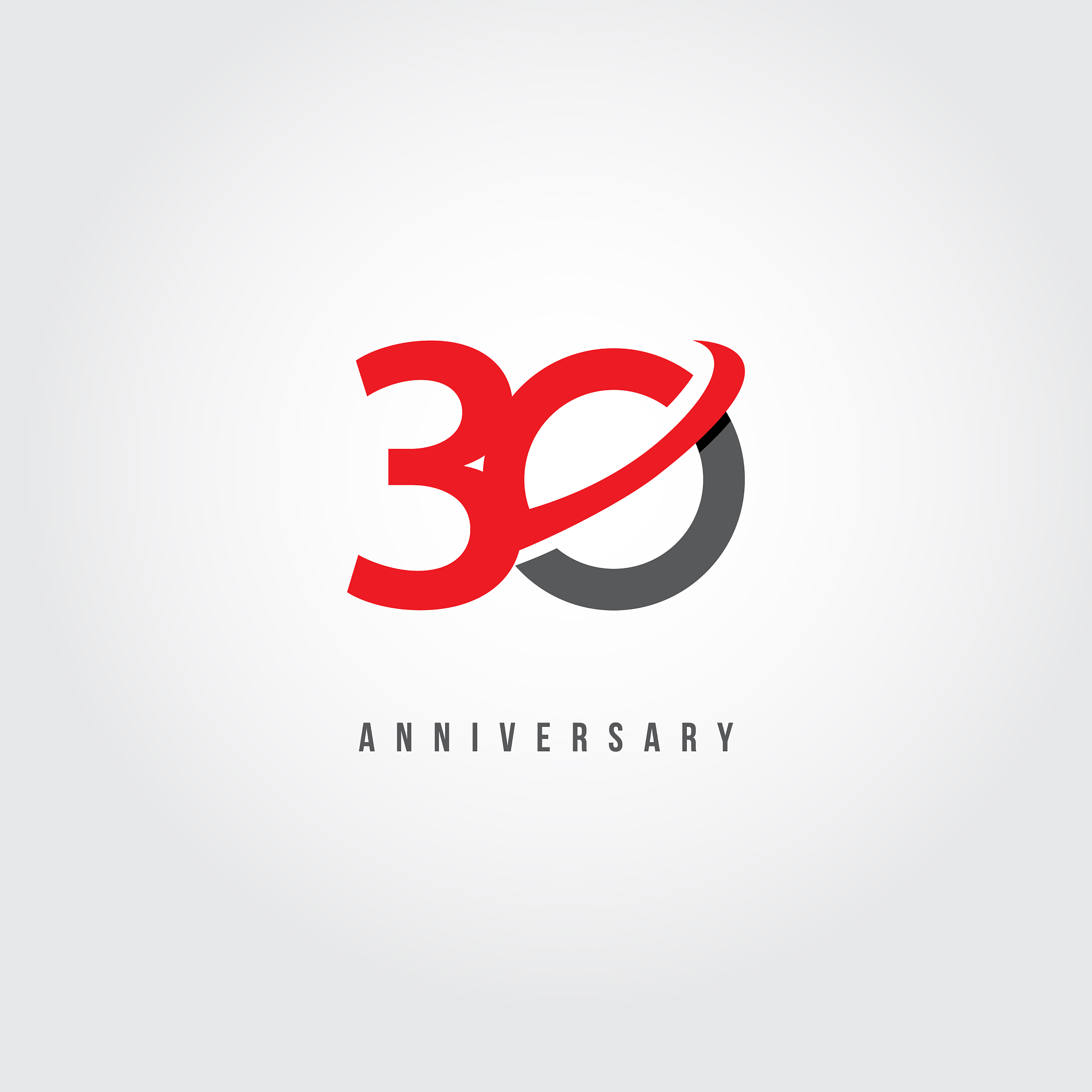 30 year anniversary template design