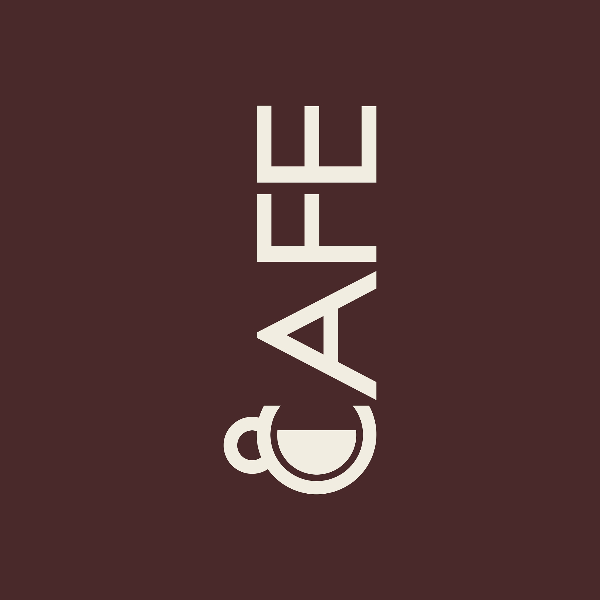 logo with cup and text cafe