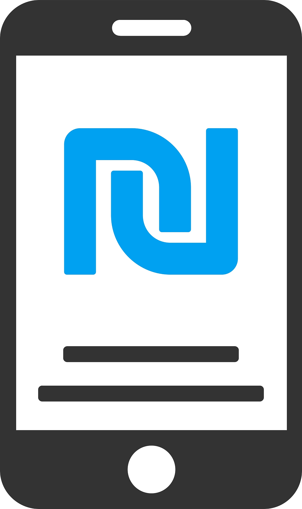 shekel mobile payment flat icon