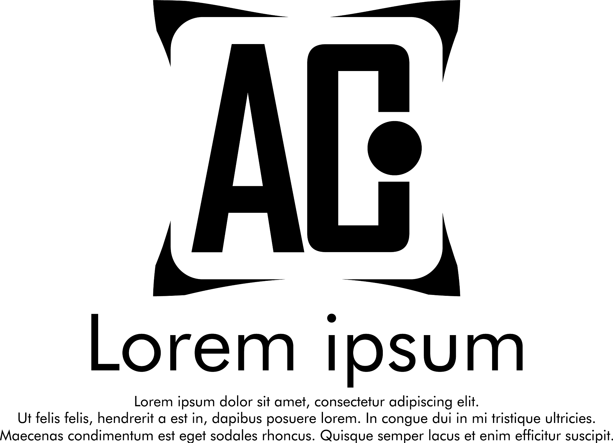 ac initial abstract logo concept for your company