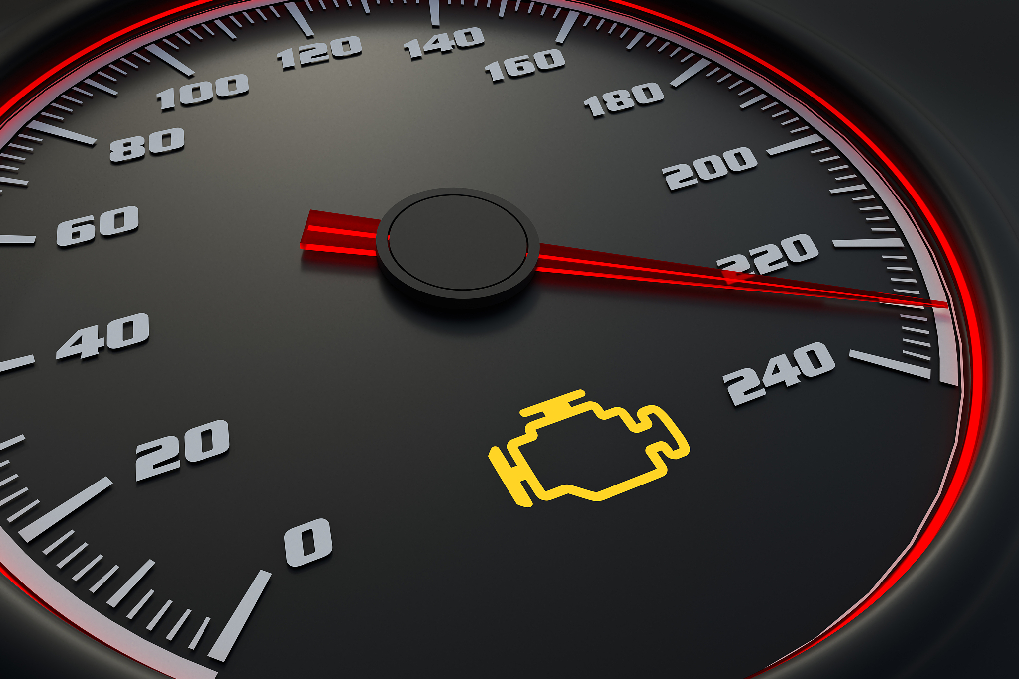 engine check light on car dashboard