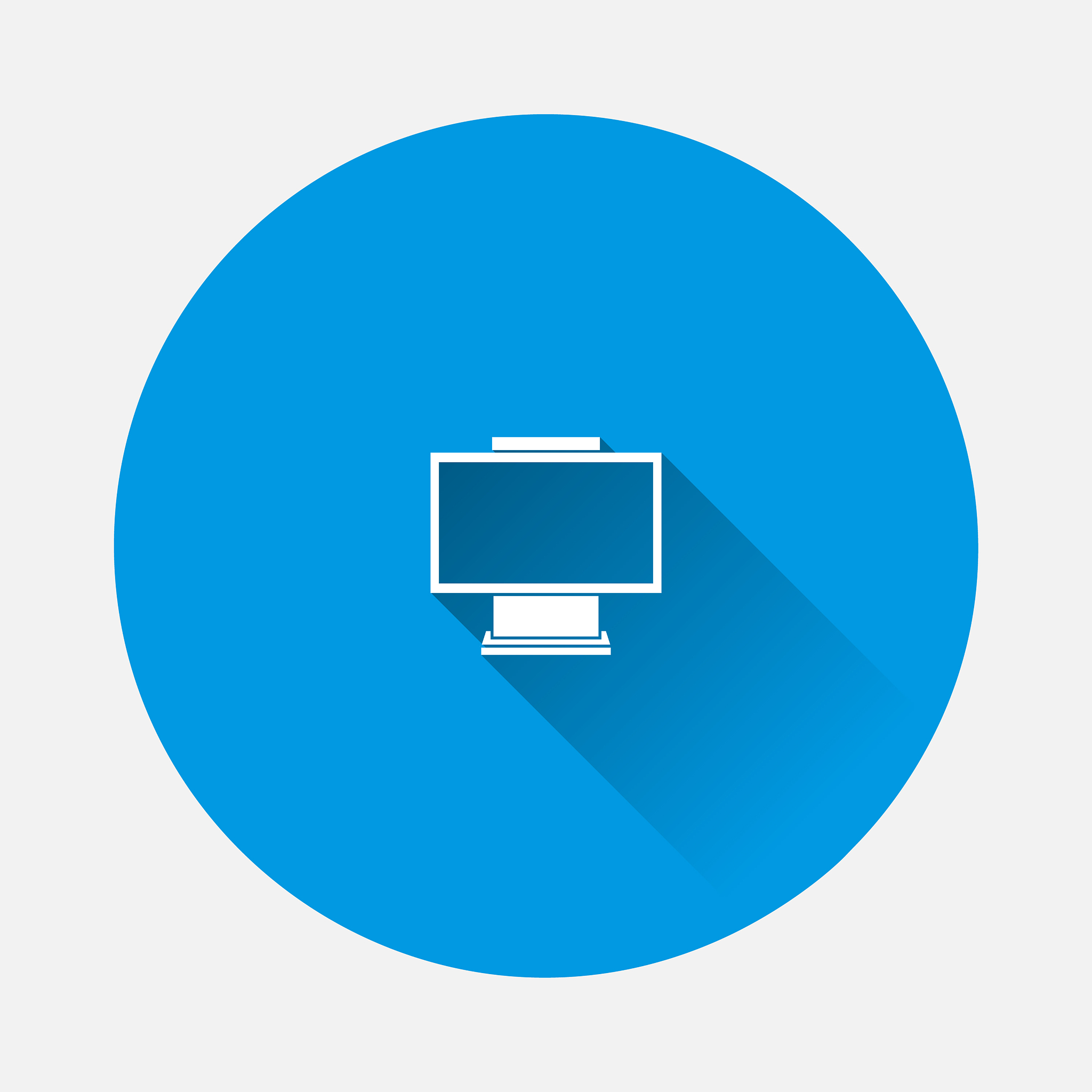 billboard icon on blue background flat image with