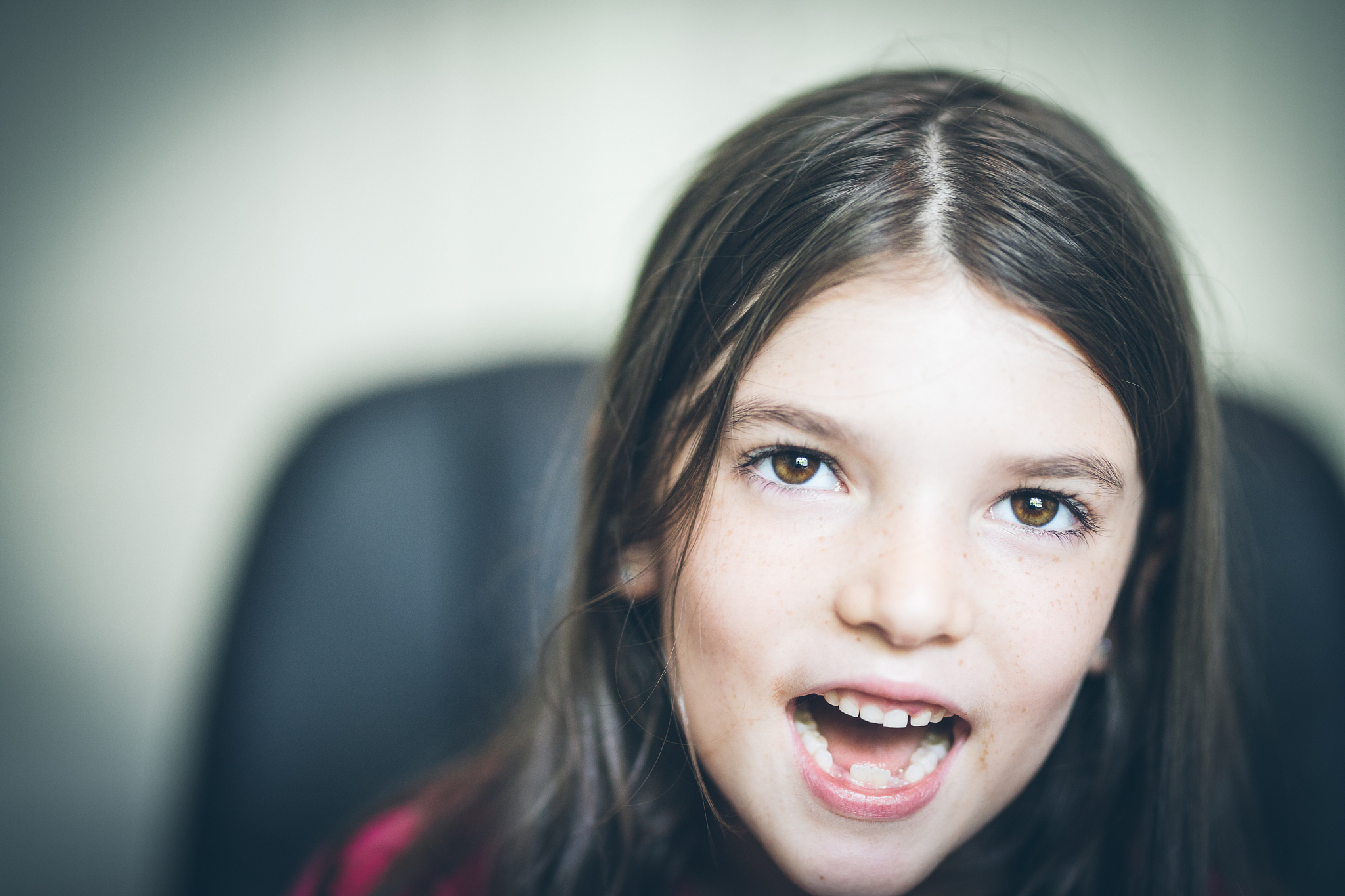 young girl close up