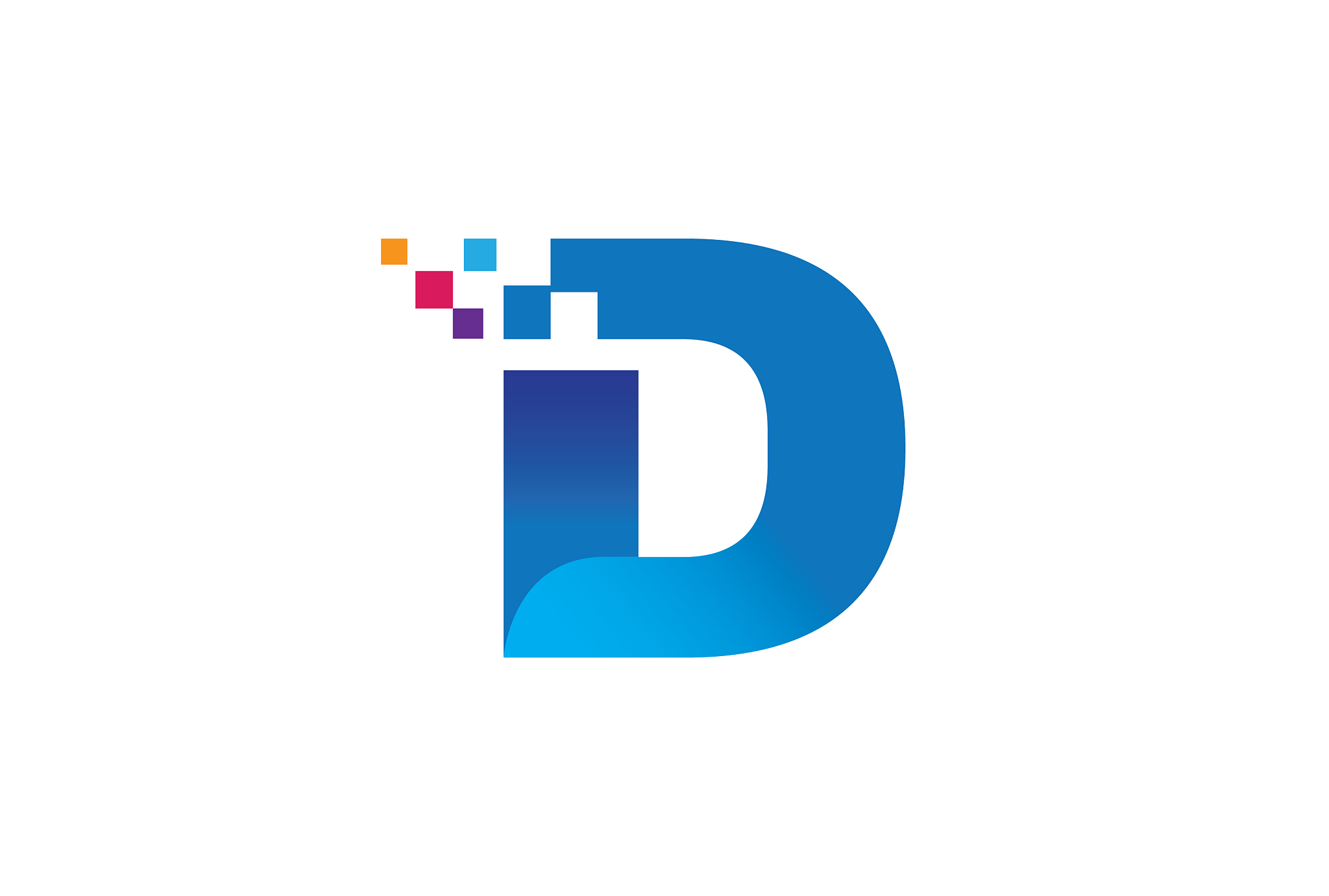 d letter design logo