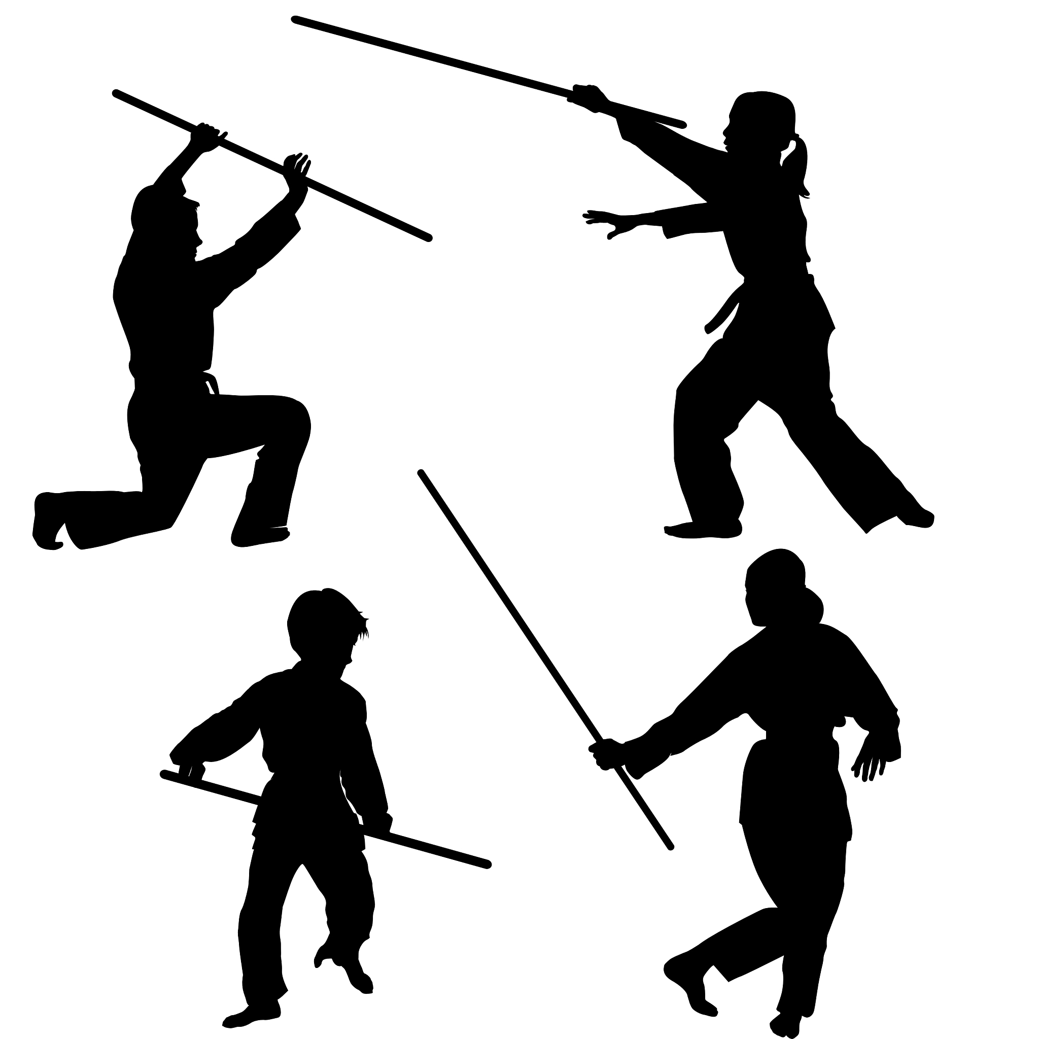 aikido kids silhouettes