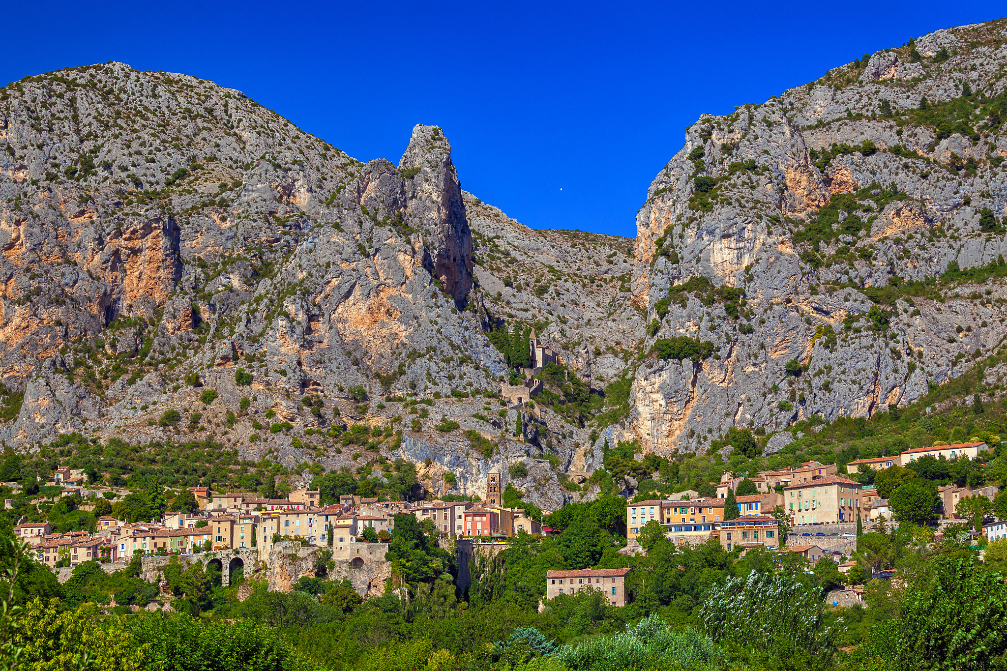 moustiers-sainte-marie in provence, france