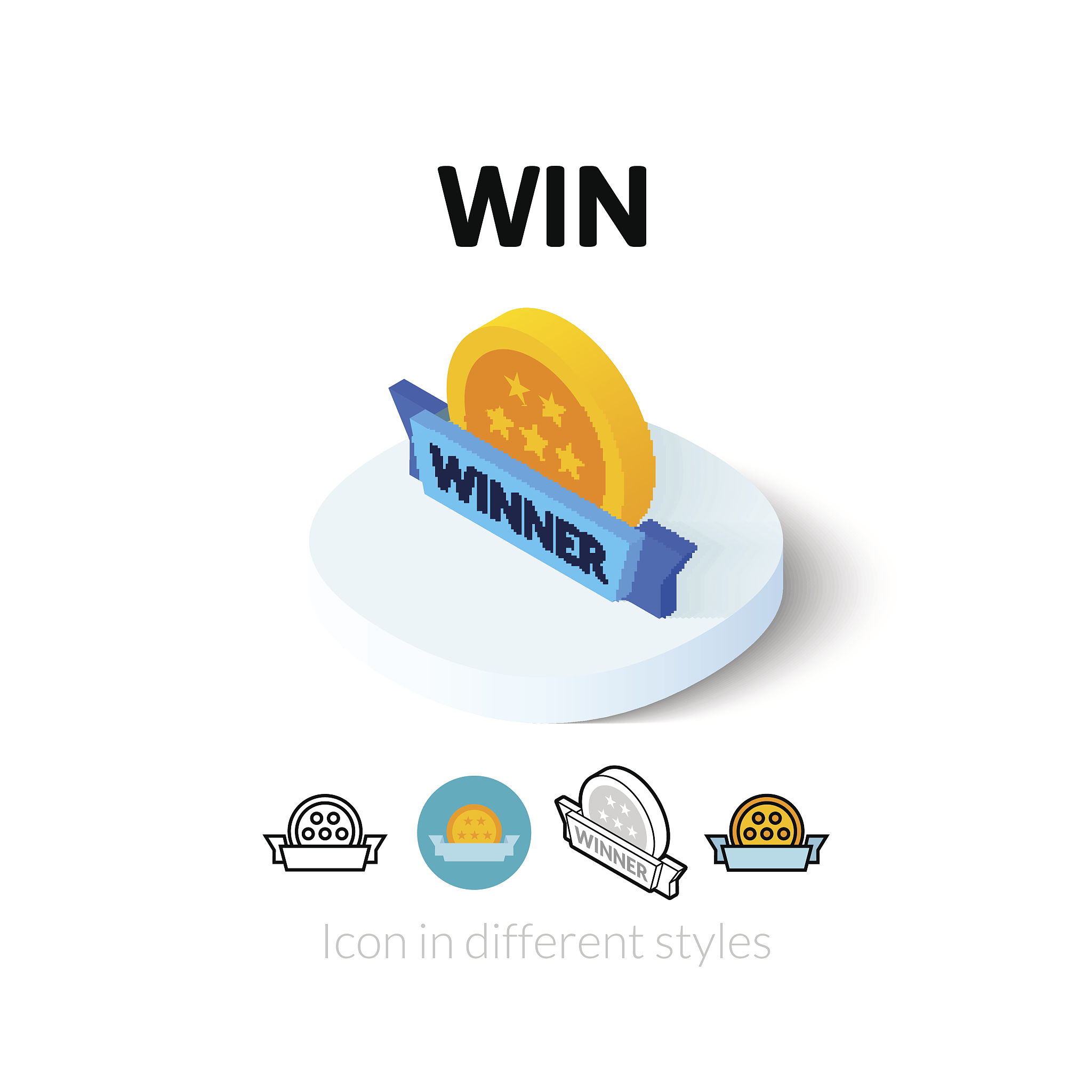 win icon in different style