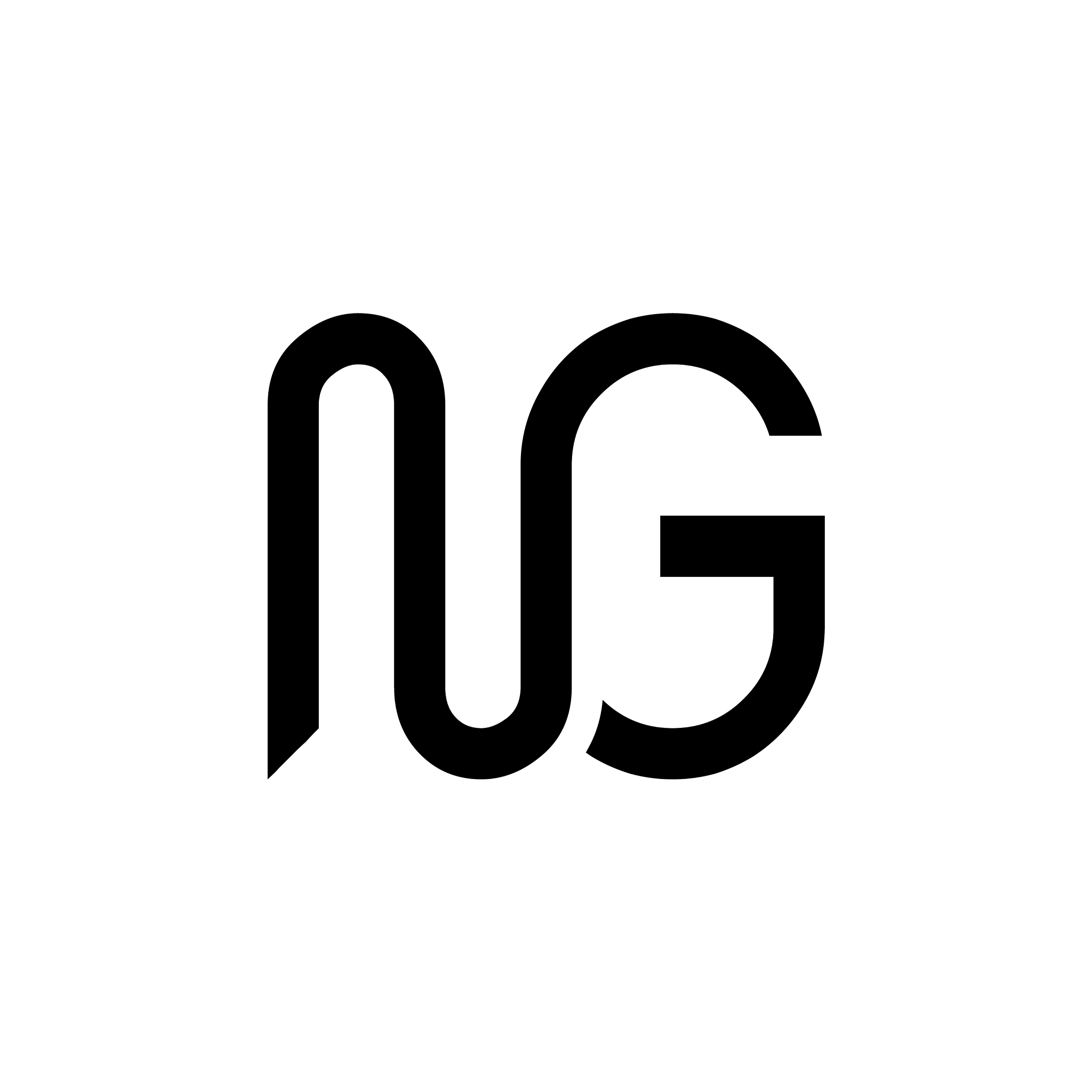 initial letter ng logo design template creative