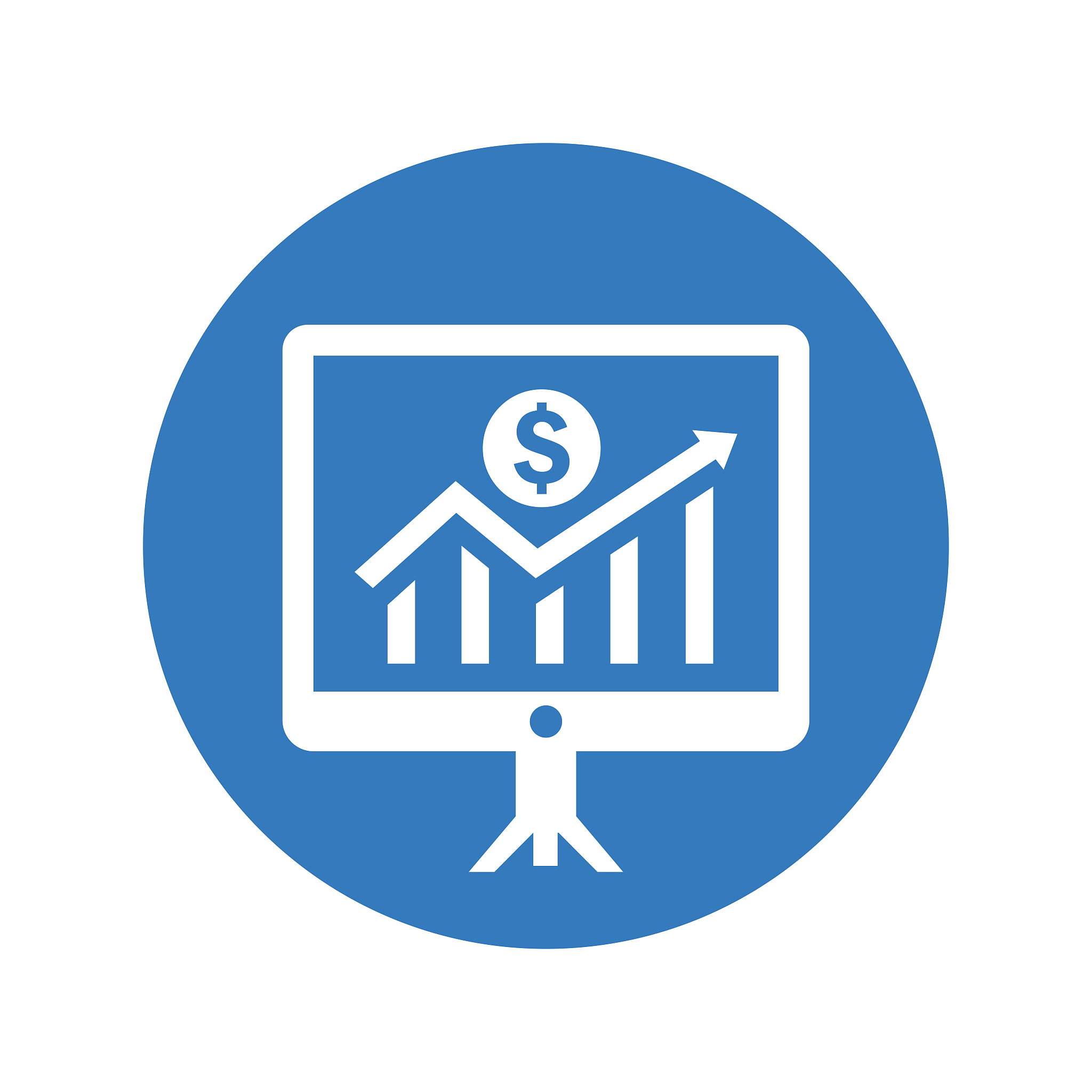 earning growth icon, profit statistics