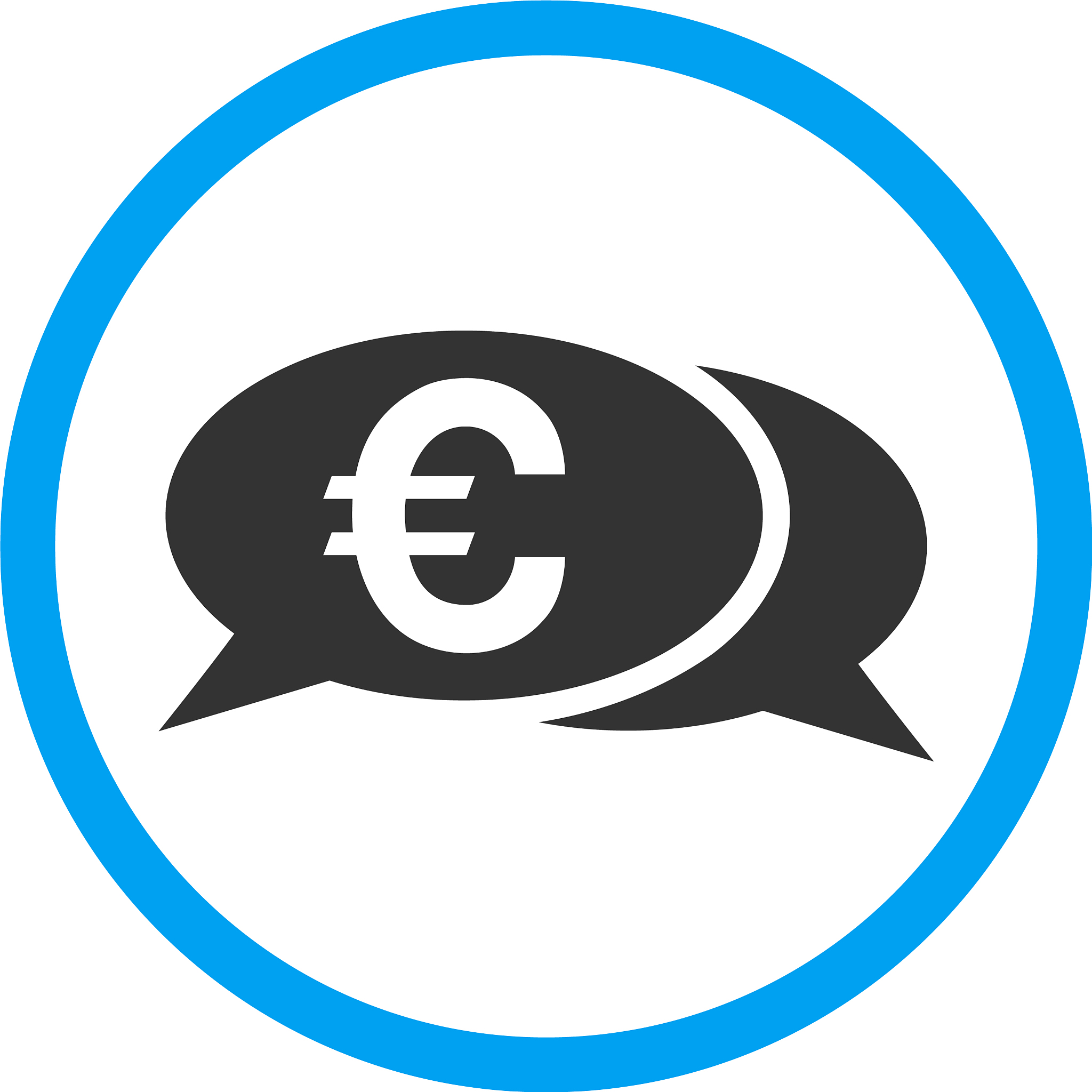euro chat rounded icon