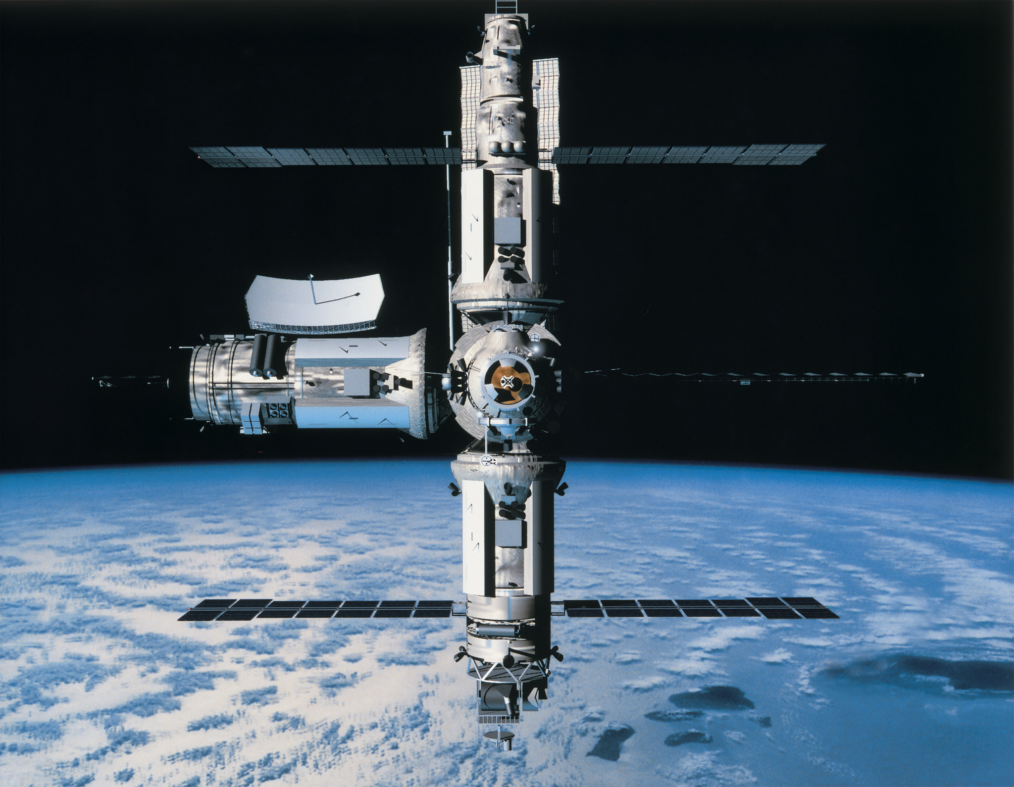 a space station in orbit