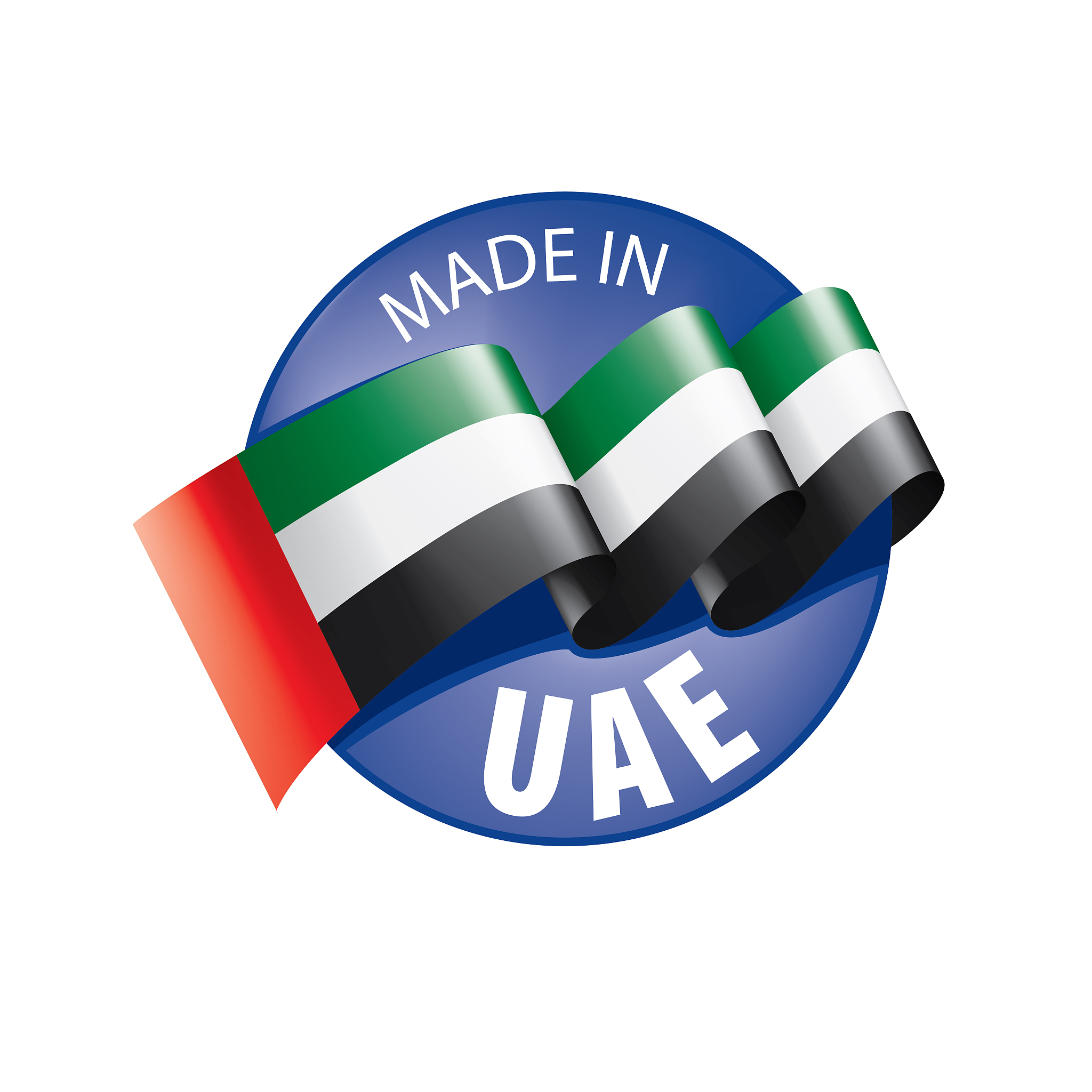 united arab emirates flag, vector illustration on a white backgr