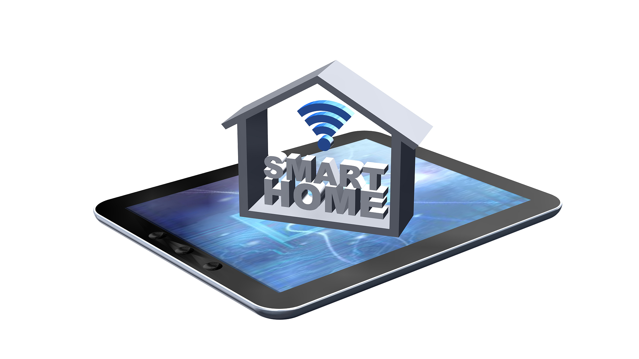 smart home concept on tablet pc