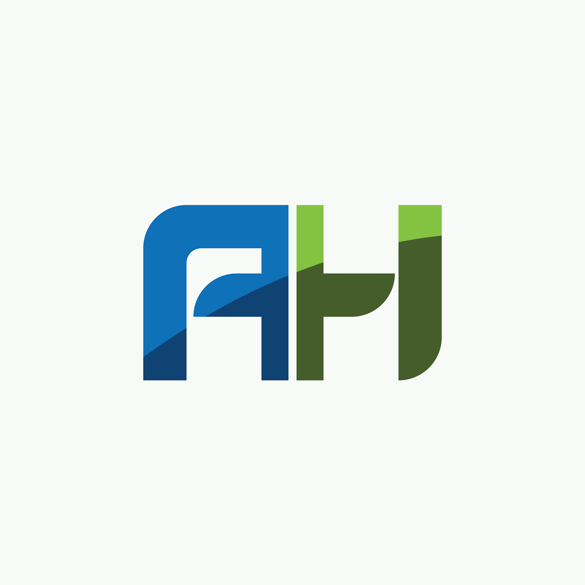 initial letter ah logo or ha logo designs